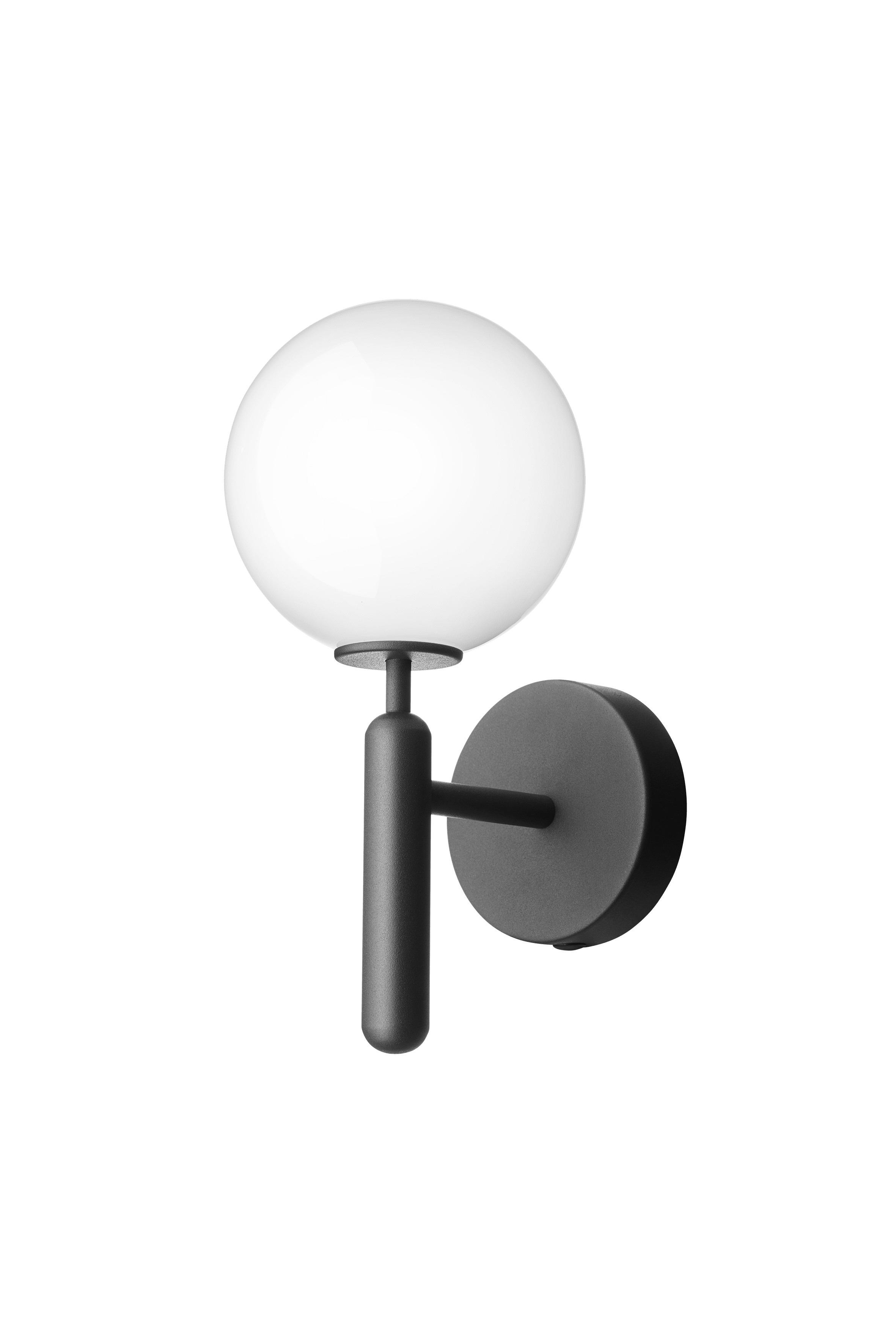 Wandleuchte MIIRA graphit mit opalem Glas