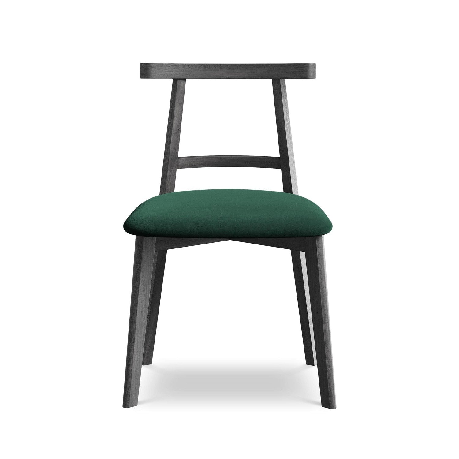 Velvet Chair OHELO Bottle Green with Black Beech Base