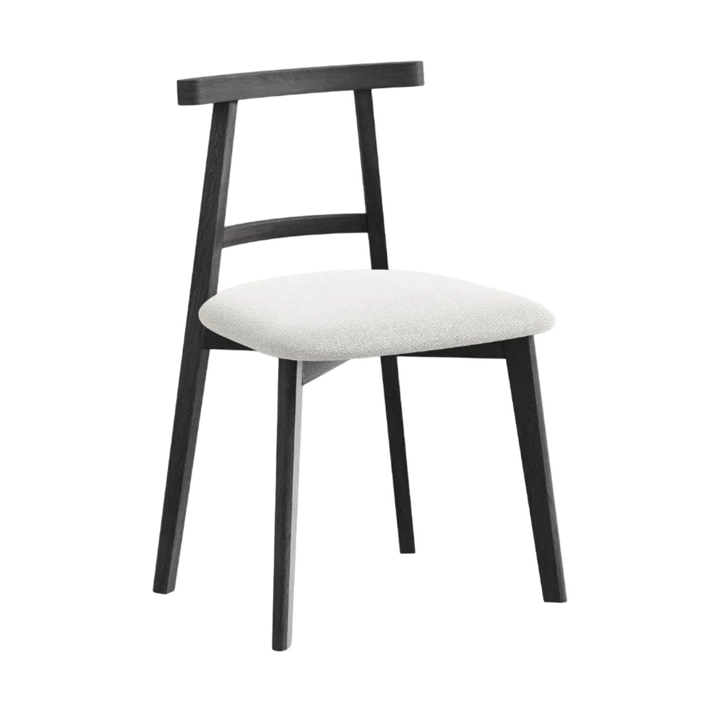 OHELO Chair white boucle with black beech base