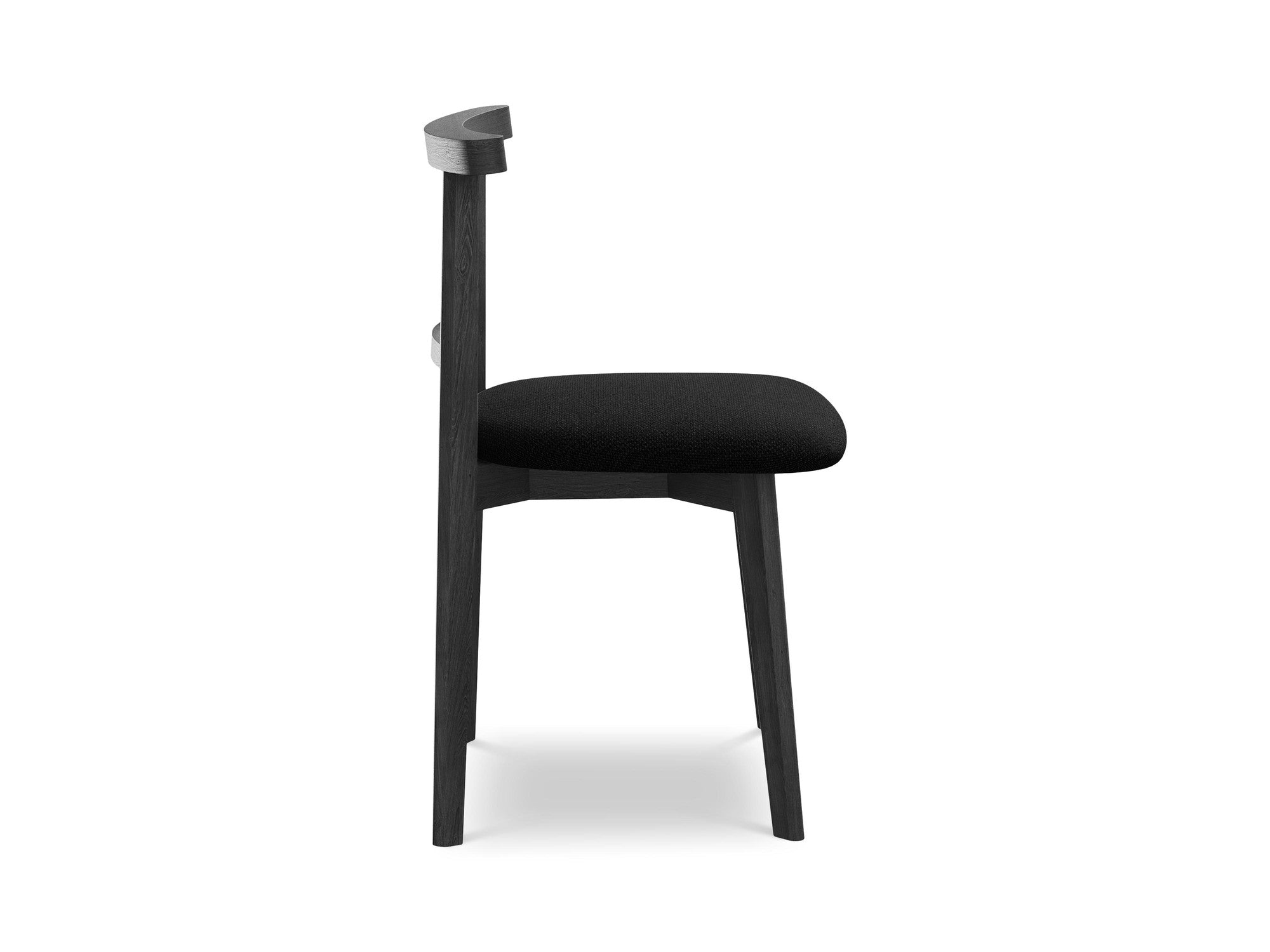 OHELO Chair in Black Boucle with Black Beech Base