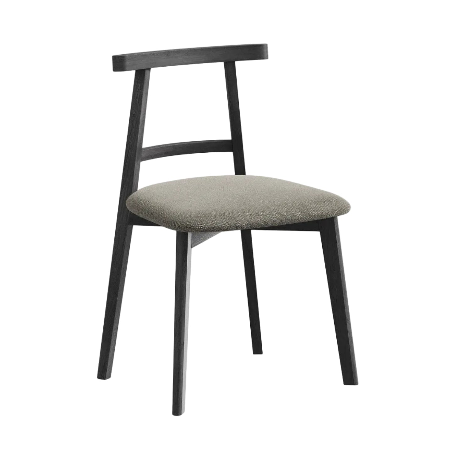 OHELO Chair in Gray Boucle with Black Beech Base