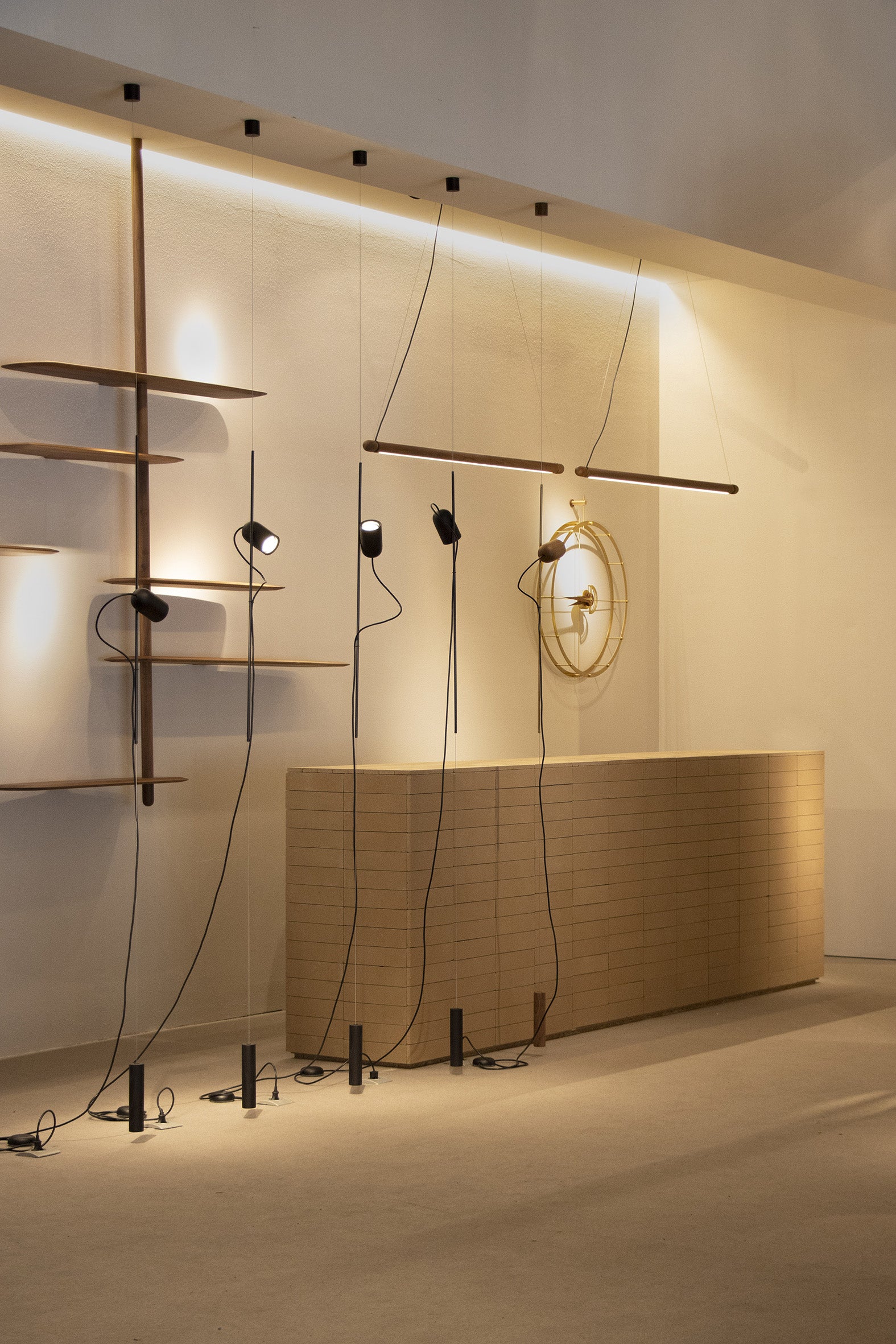 ONFA Pendant Lamp Black Ash Wood with Graphite Finish