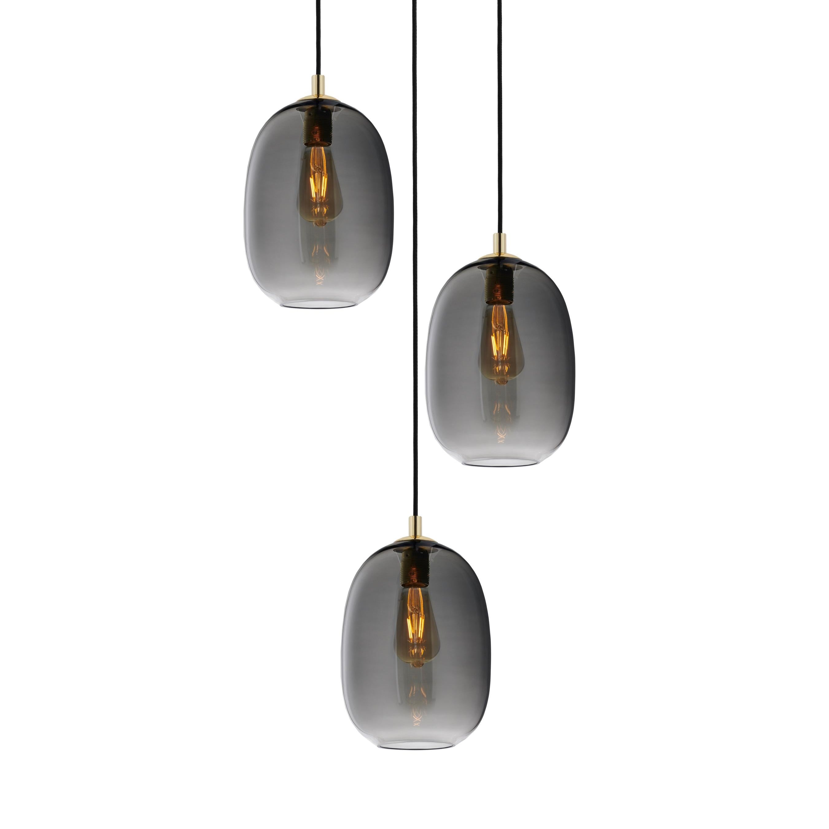 Pendelleuchte ONYX 3 graphitfarben