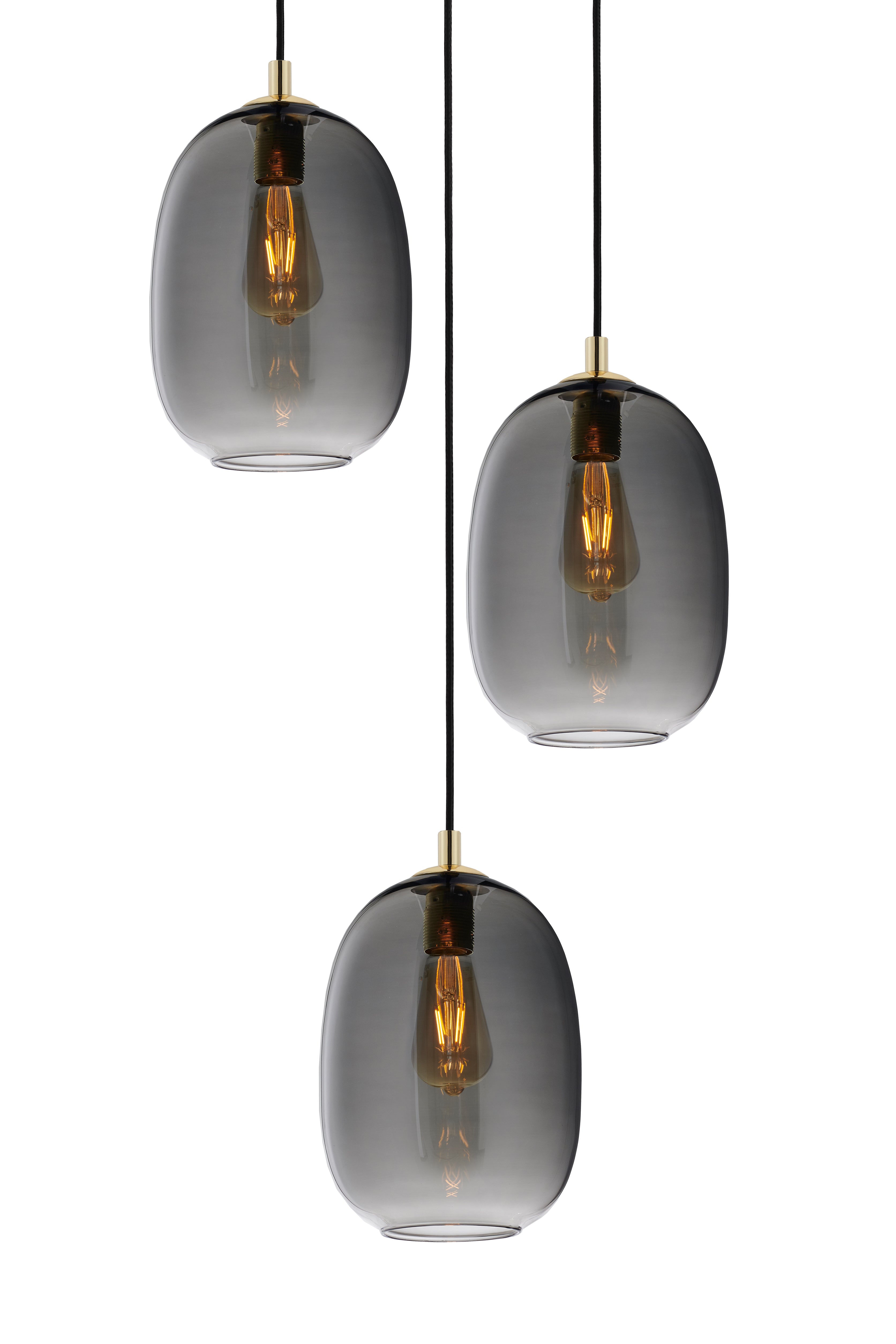Pendelleuchte ONYX 3 graphitfarben