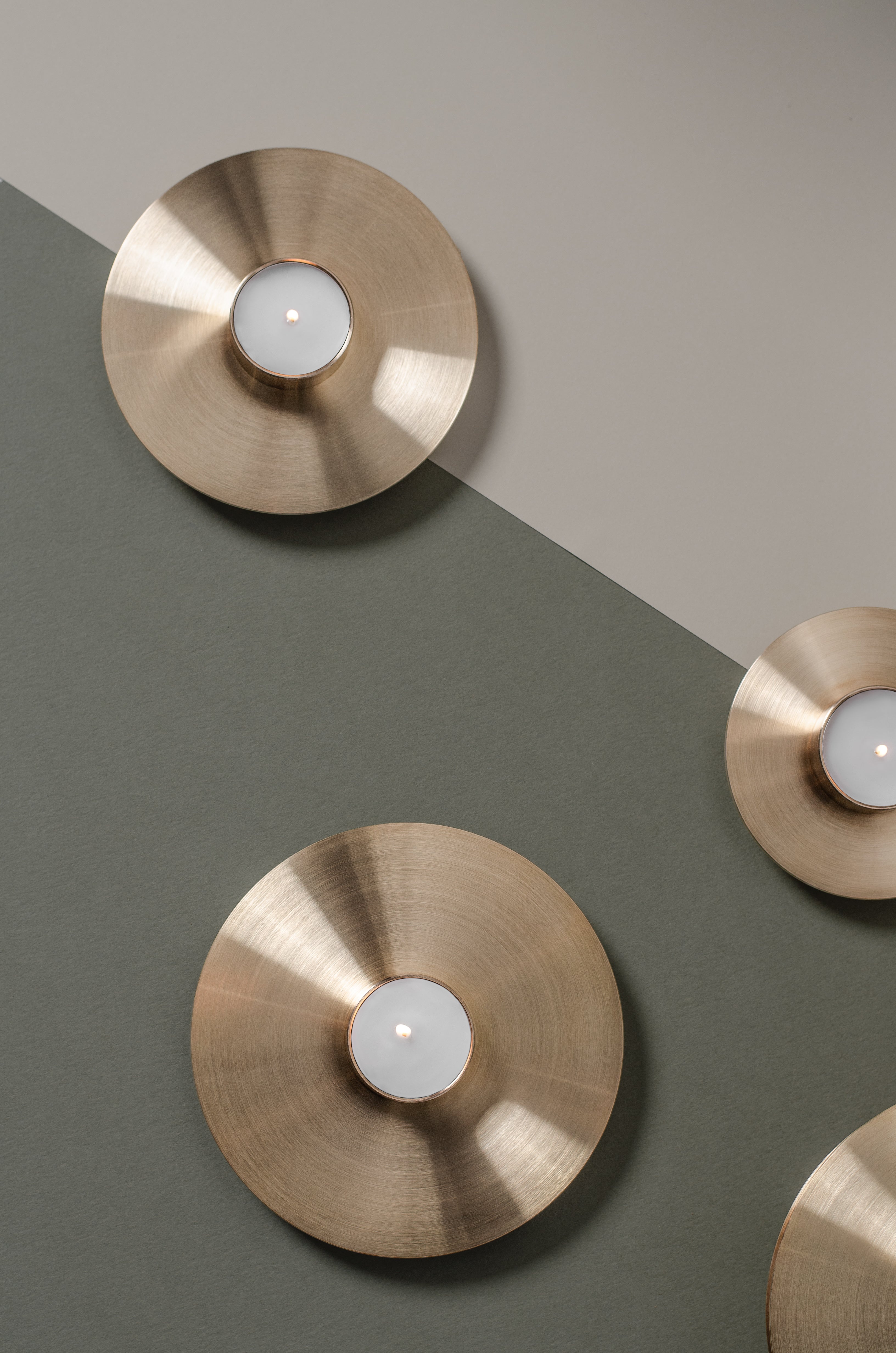 ORB Brass Candle Holder Set