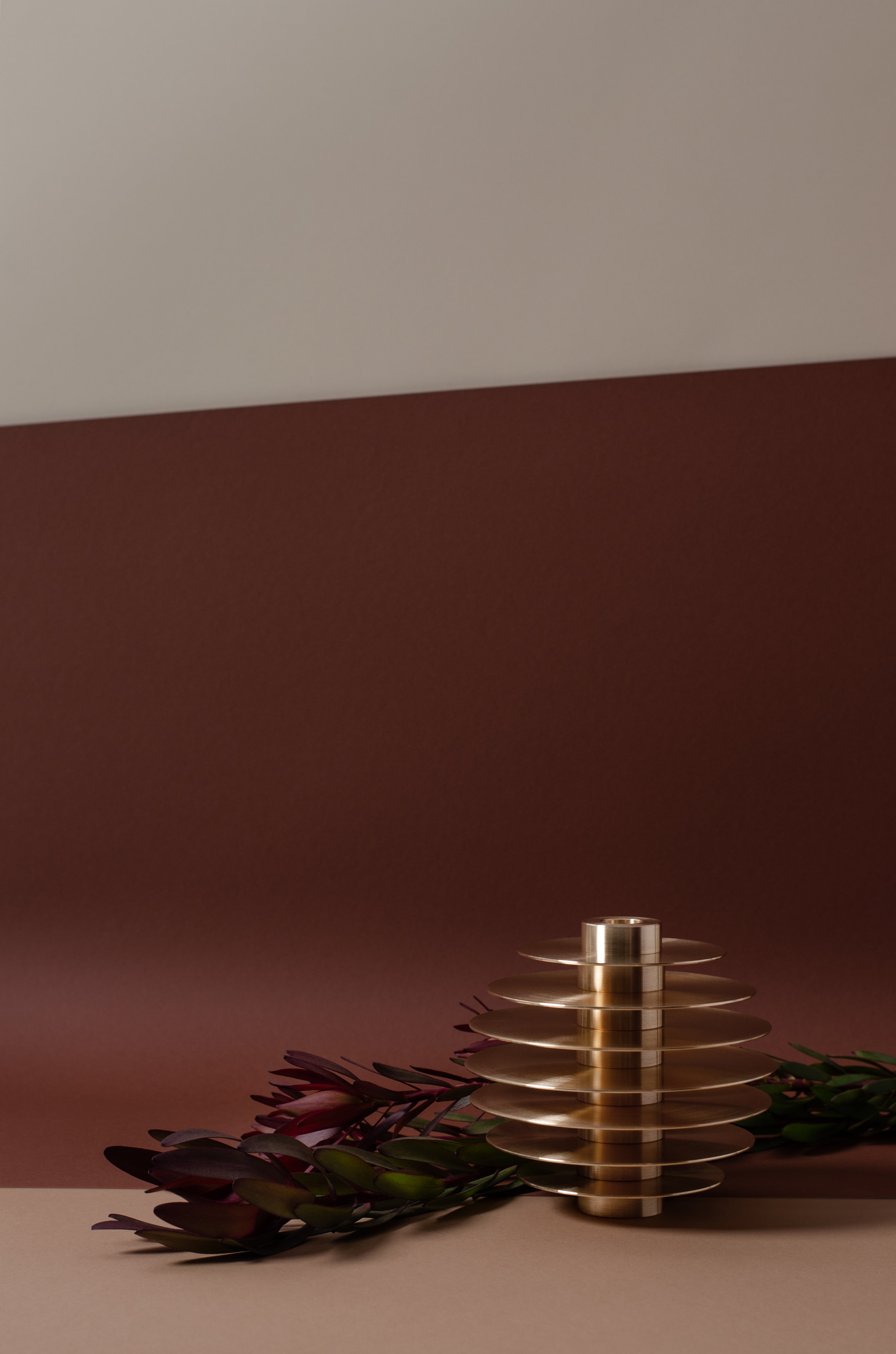 ORB Brass Candle Holder Set