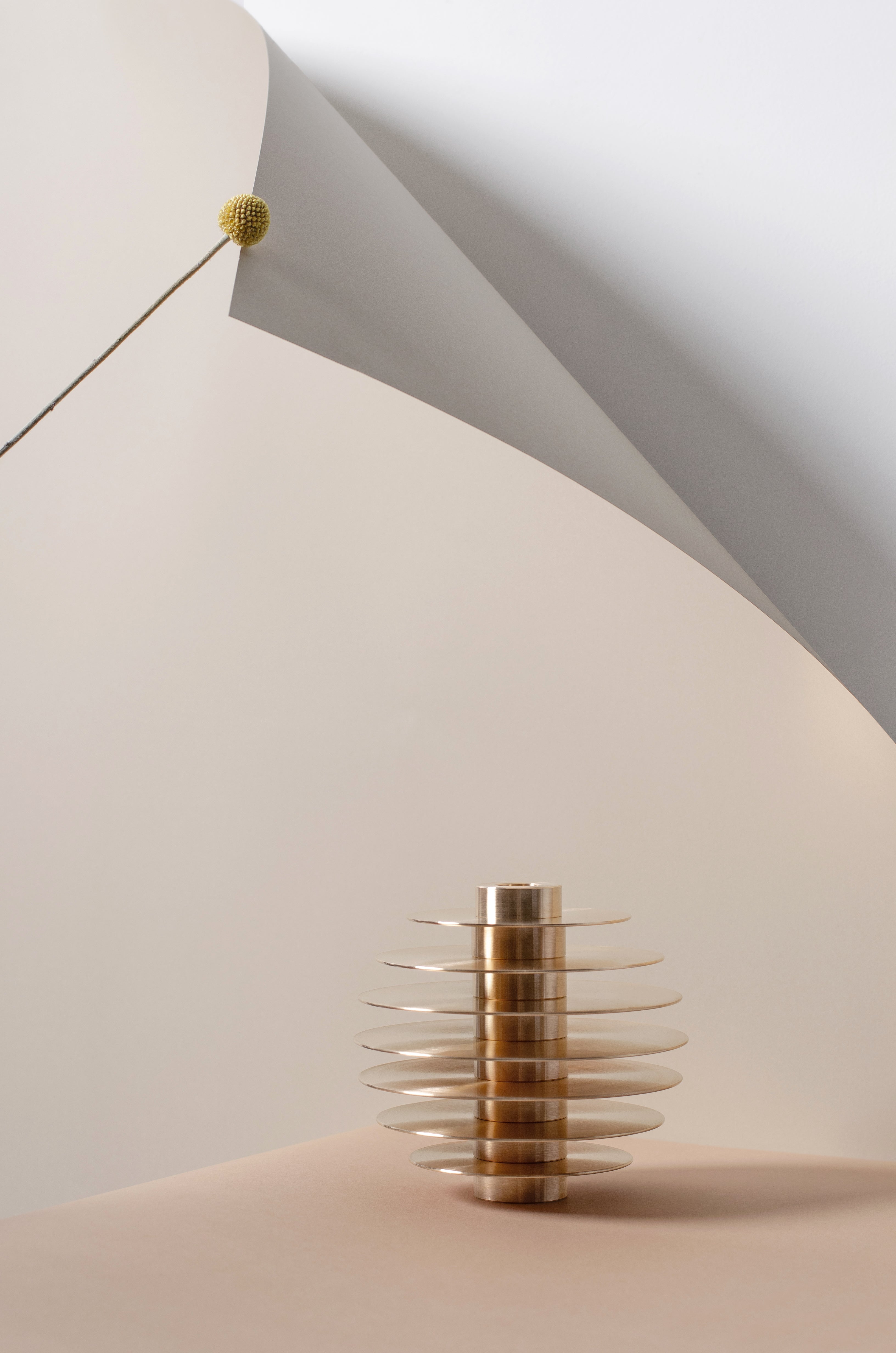 ORB Brass Candle Holder Set