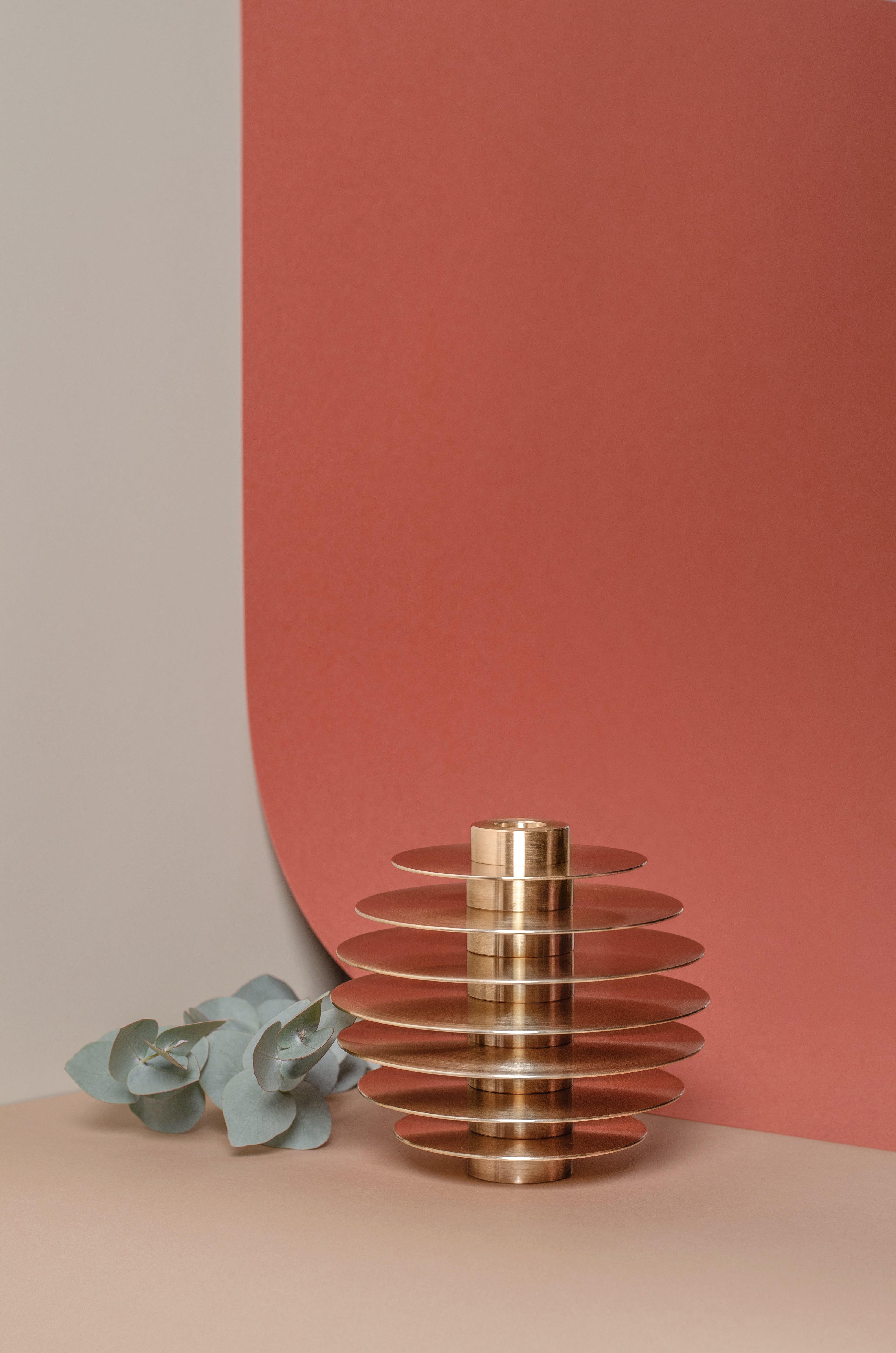 ORB Brass Candle Holder Set