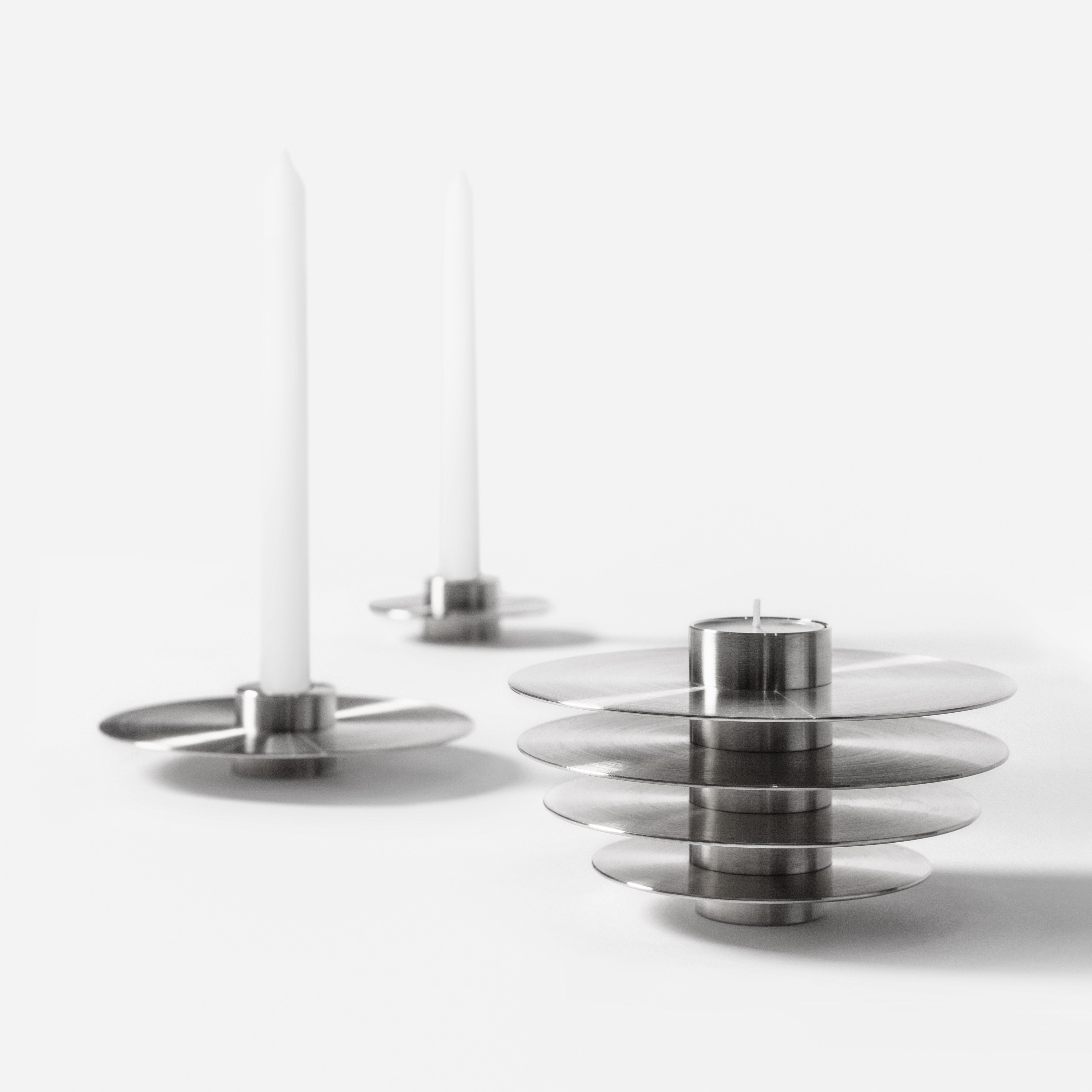 ORB Steel Candle Holder Set