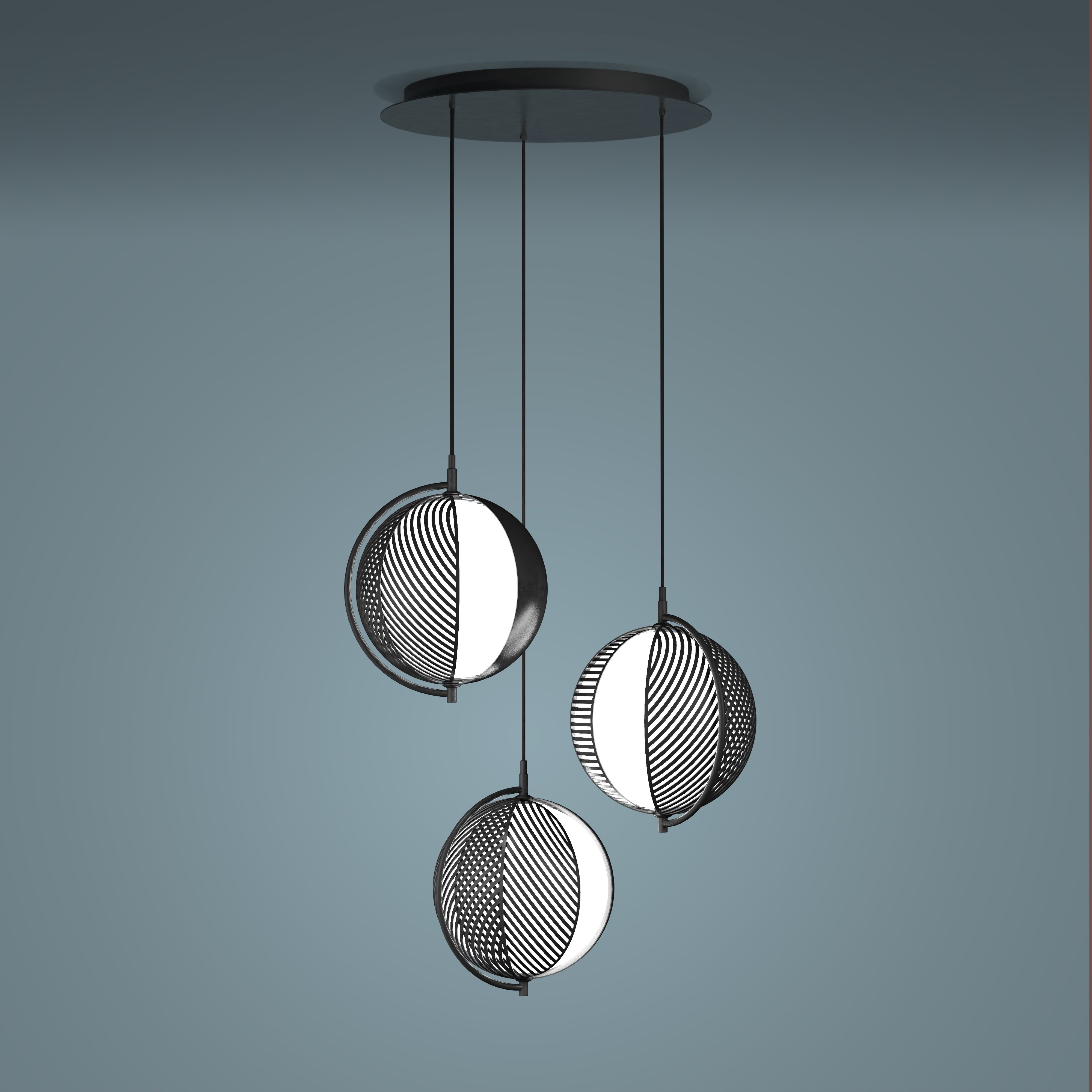 Żyrandol MONDO TRIPLETTE czarny