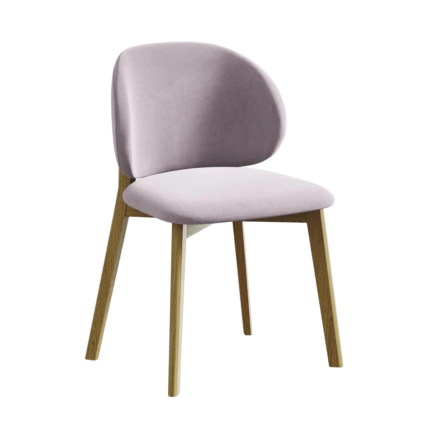 Velvet Chair PAHOA Lavender with Beech Base