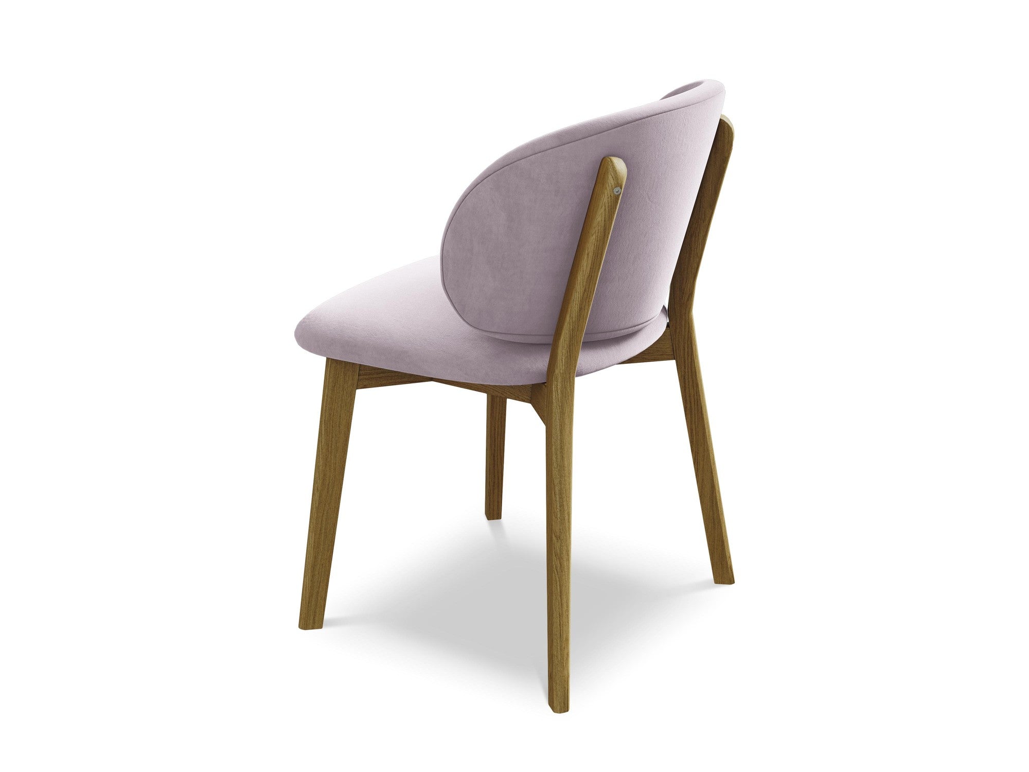 Velvet Chair PAHOA Lavender with Beech Base