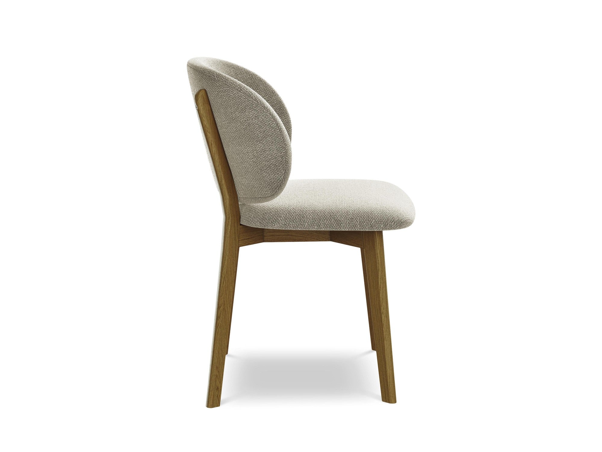 Stuhl PAHOA taupe Boucle mit Buchenbasis