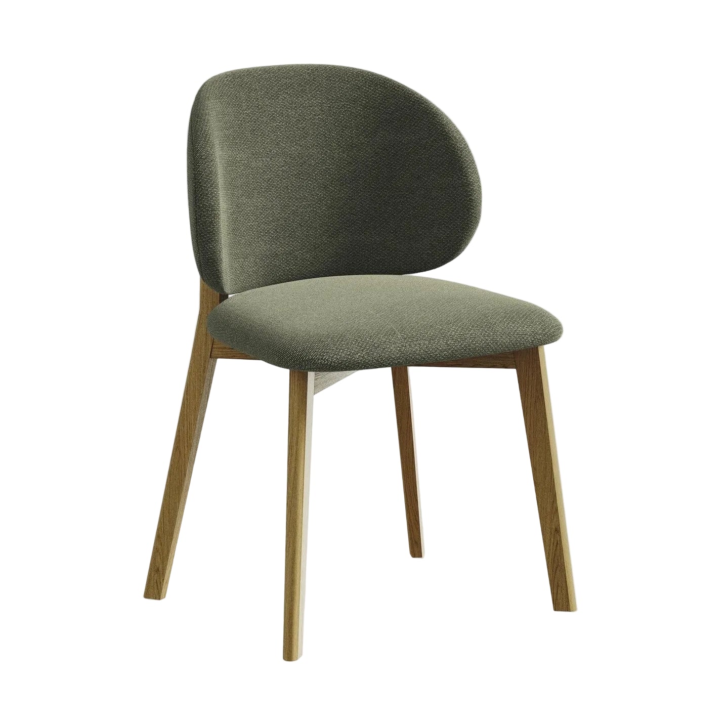 PAHOA Chair in Olive Boucle with Beech Base