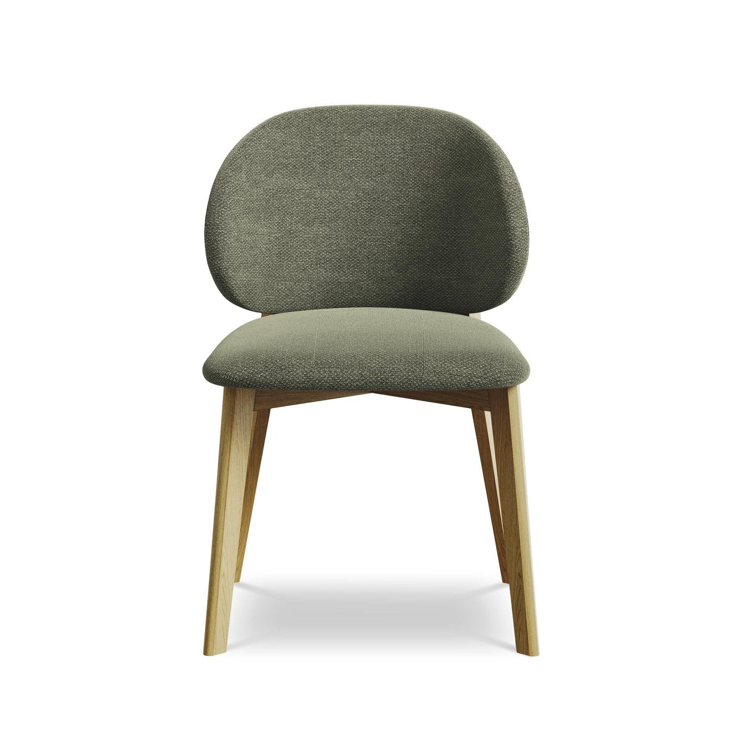 PAHOA Chair in Olive Boucle with Beech Base