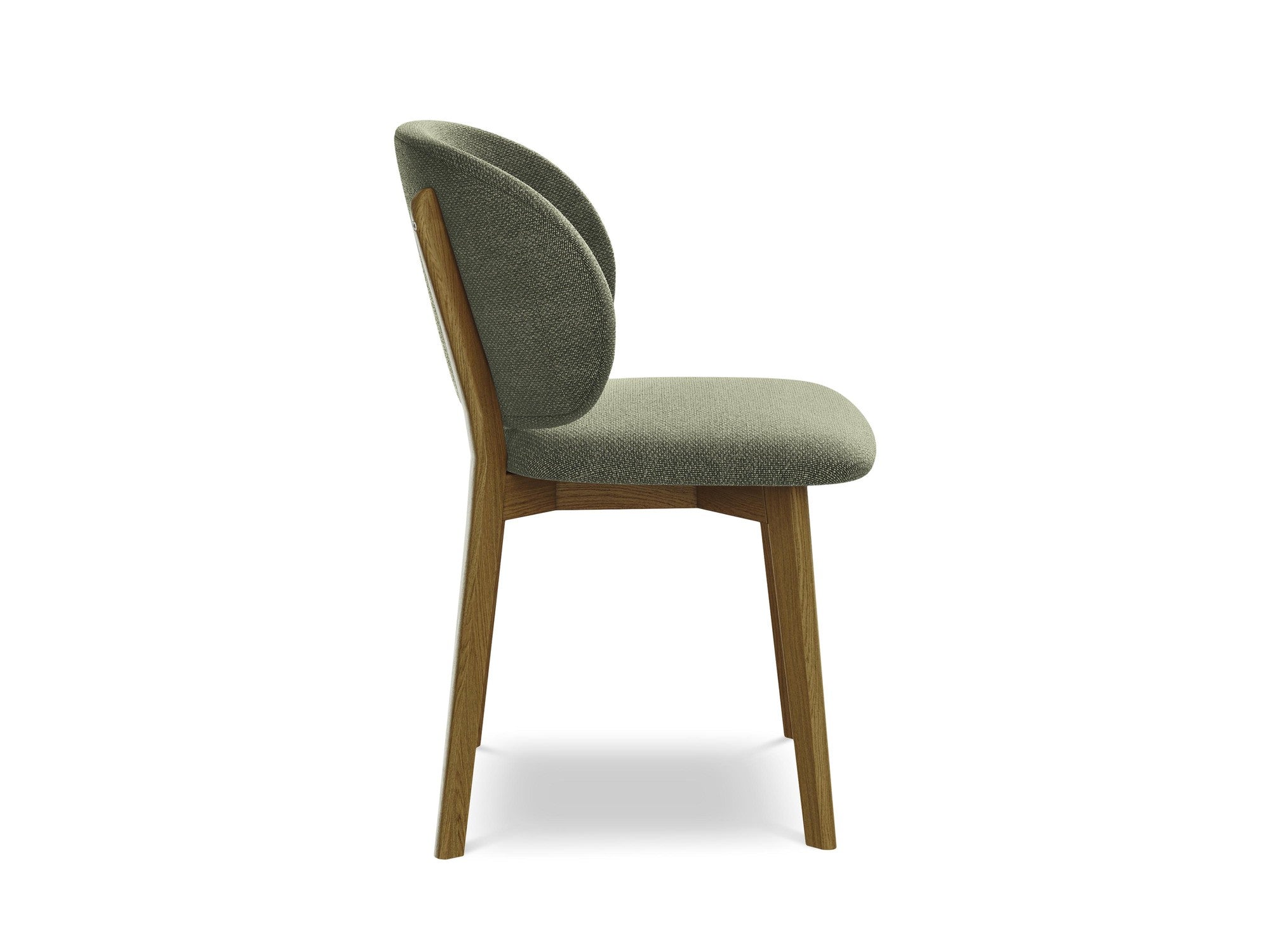 PAHOA Chair in Olive Boucle with Beech Base