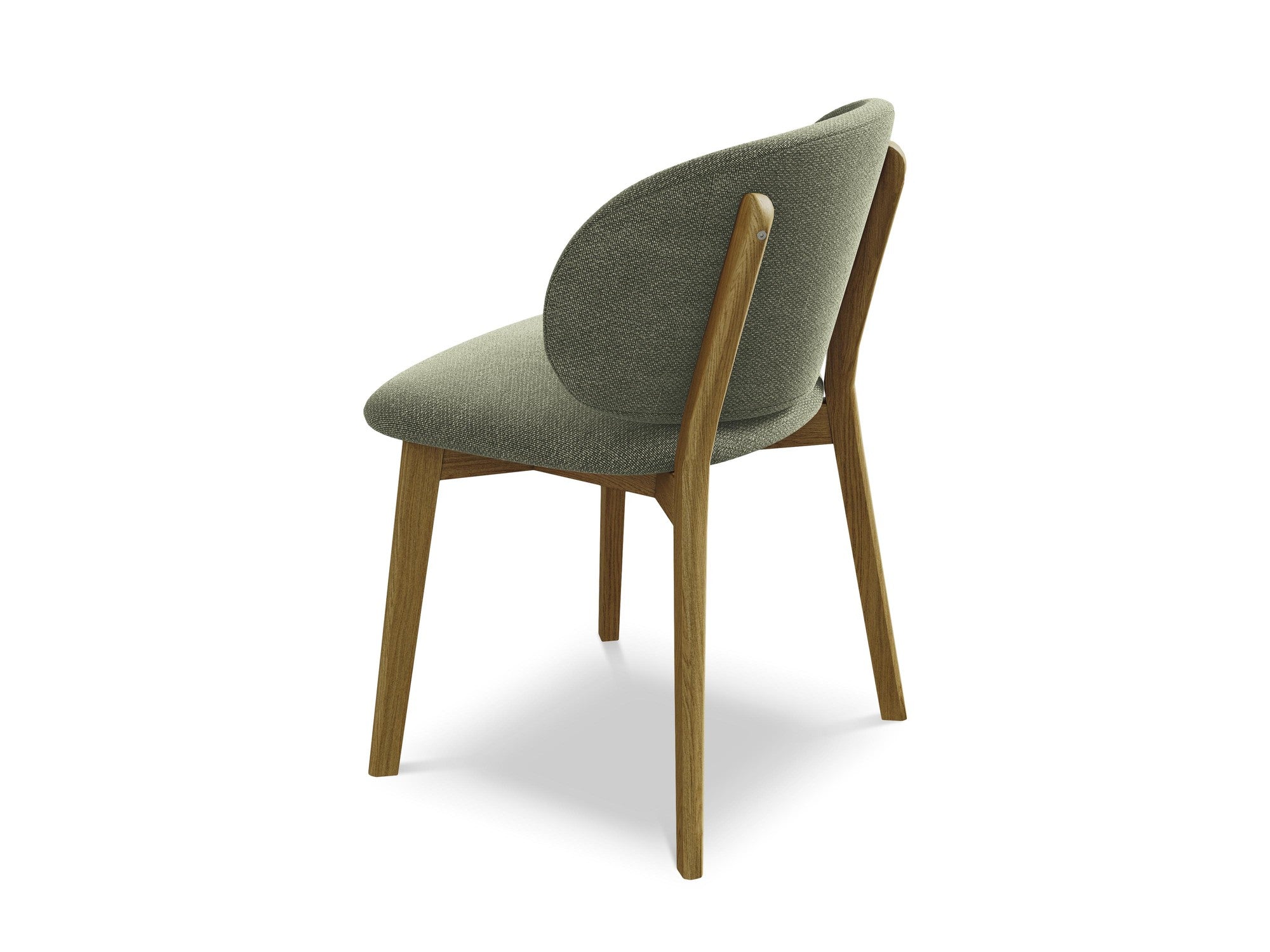 PAHOA Chair in Olive Boucle with Beech Base