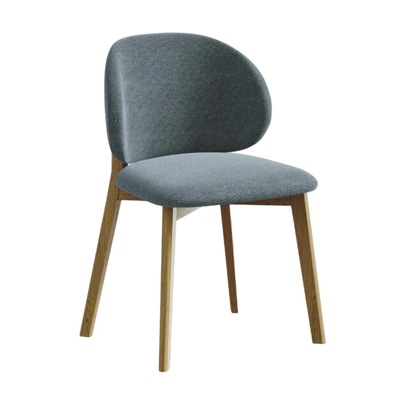 PAHOA Chair in Denim Blue Boucle with Beech Base