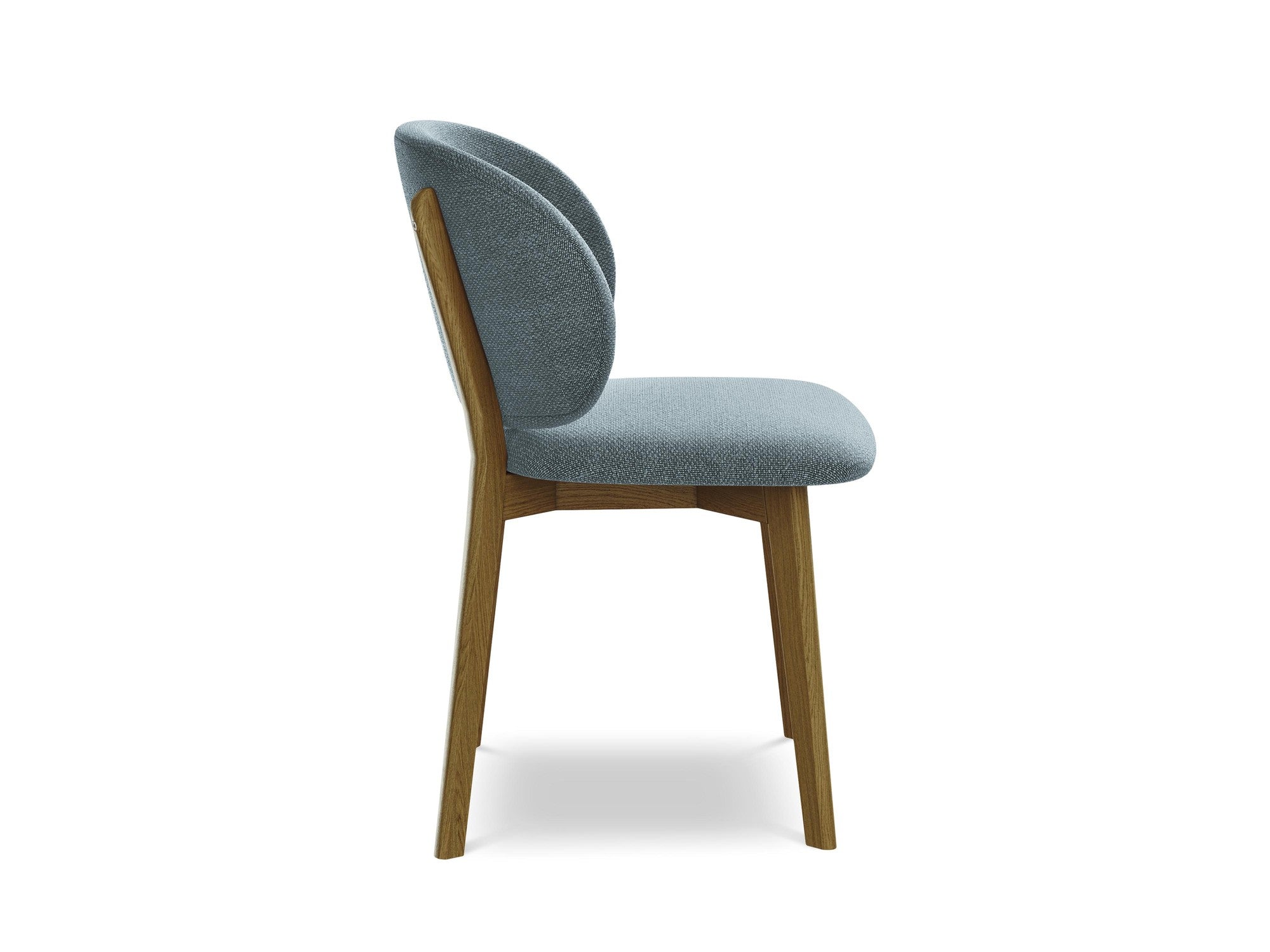 PAHOA Chair in Denim Blue Boucle with Beech Base