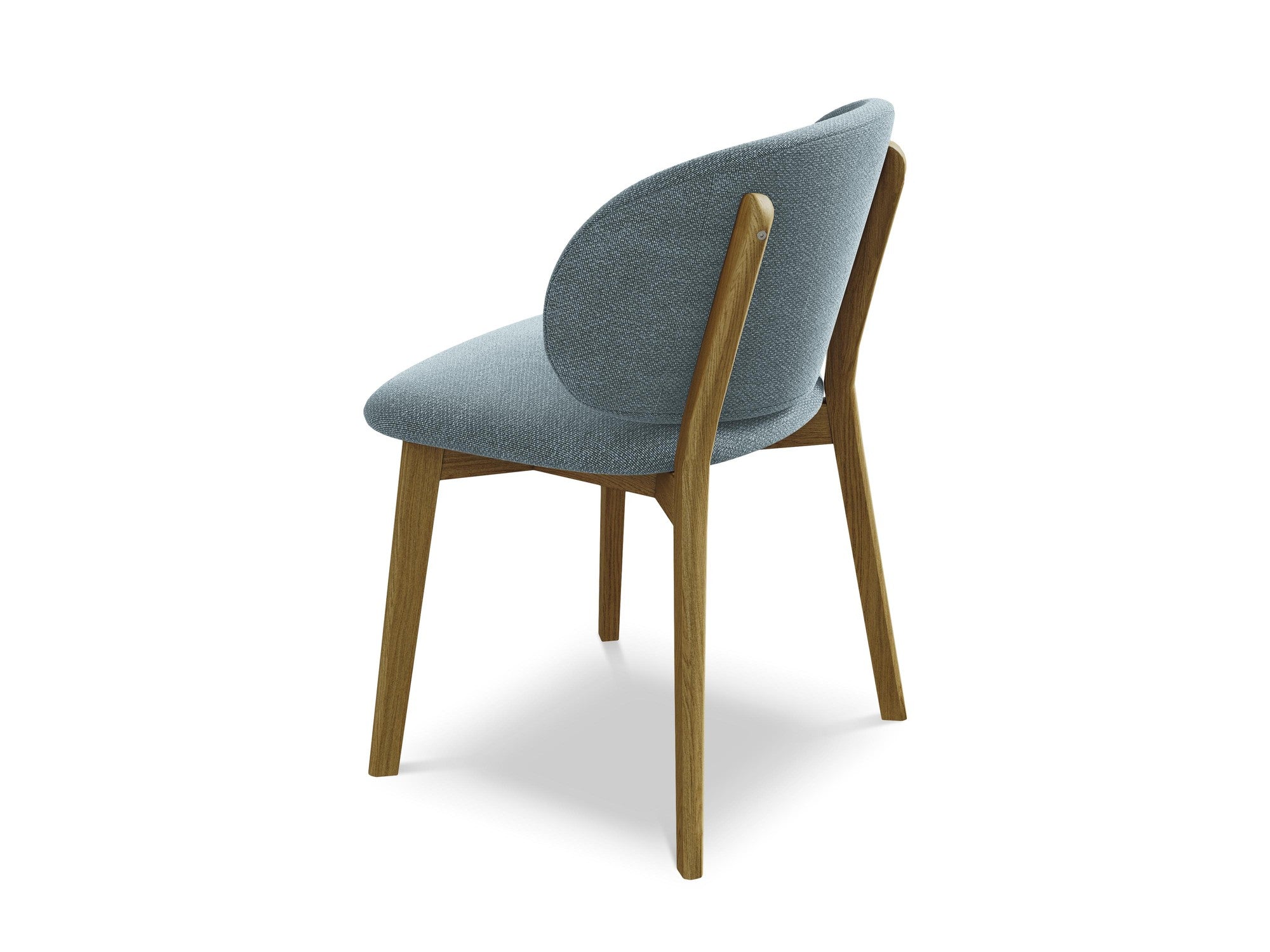 PAHOA Chair in Denim Blue Boucle with Beech Base