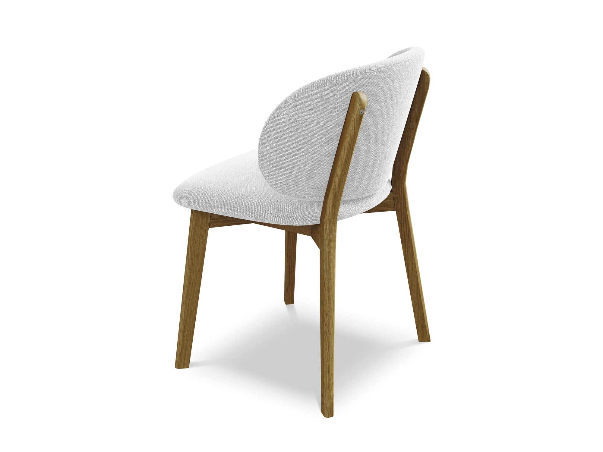 PAHOA Chair in Silver Boucle with Beech Base