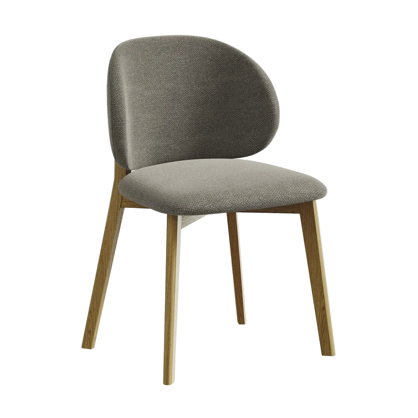 Stuhl PAHOA graue Boucle mit Buchenbasis