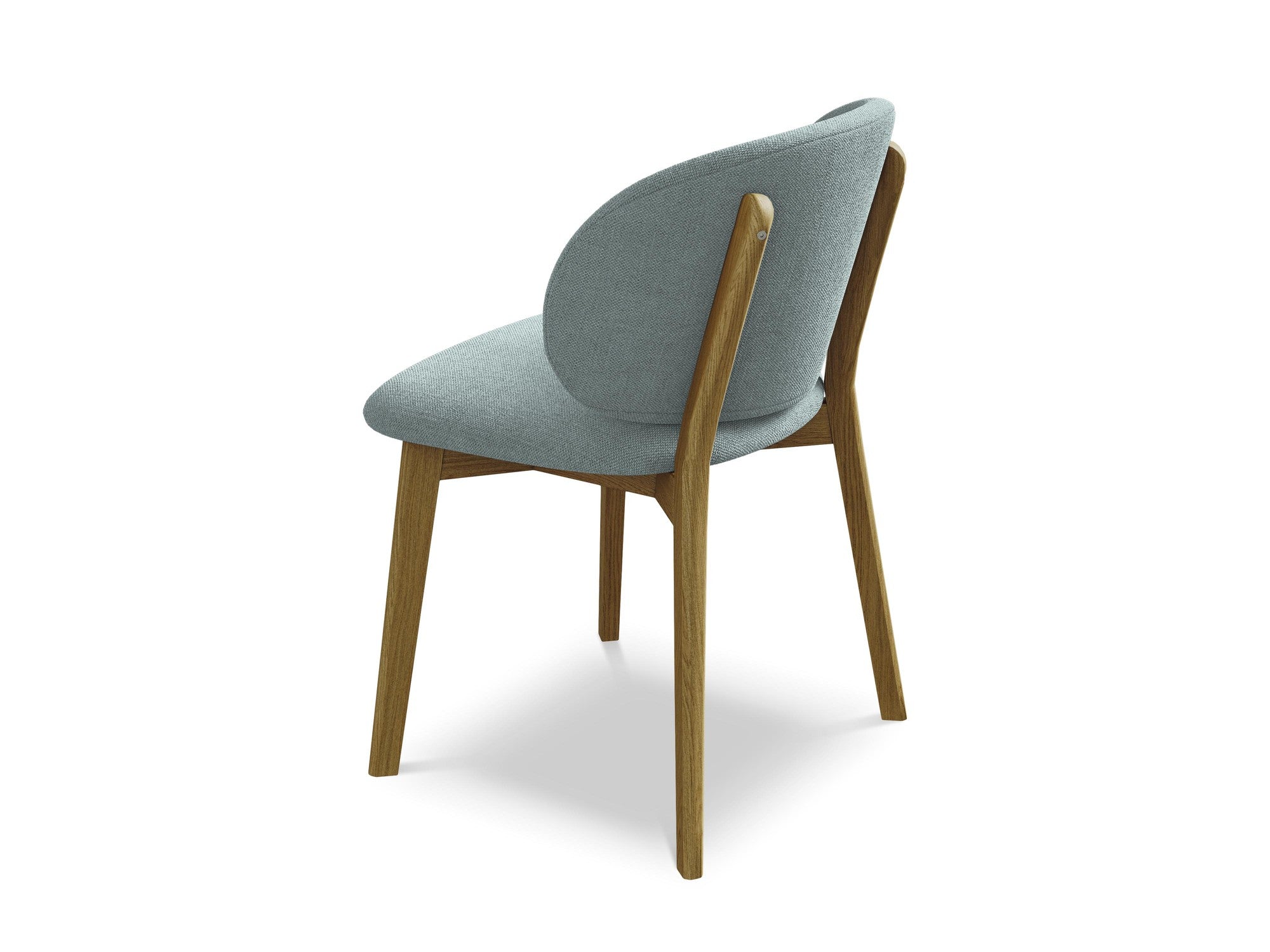 PAHOA Chair in Denim Blue with Beech Base