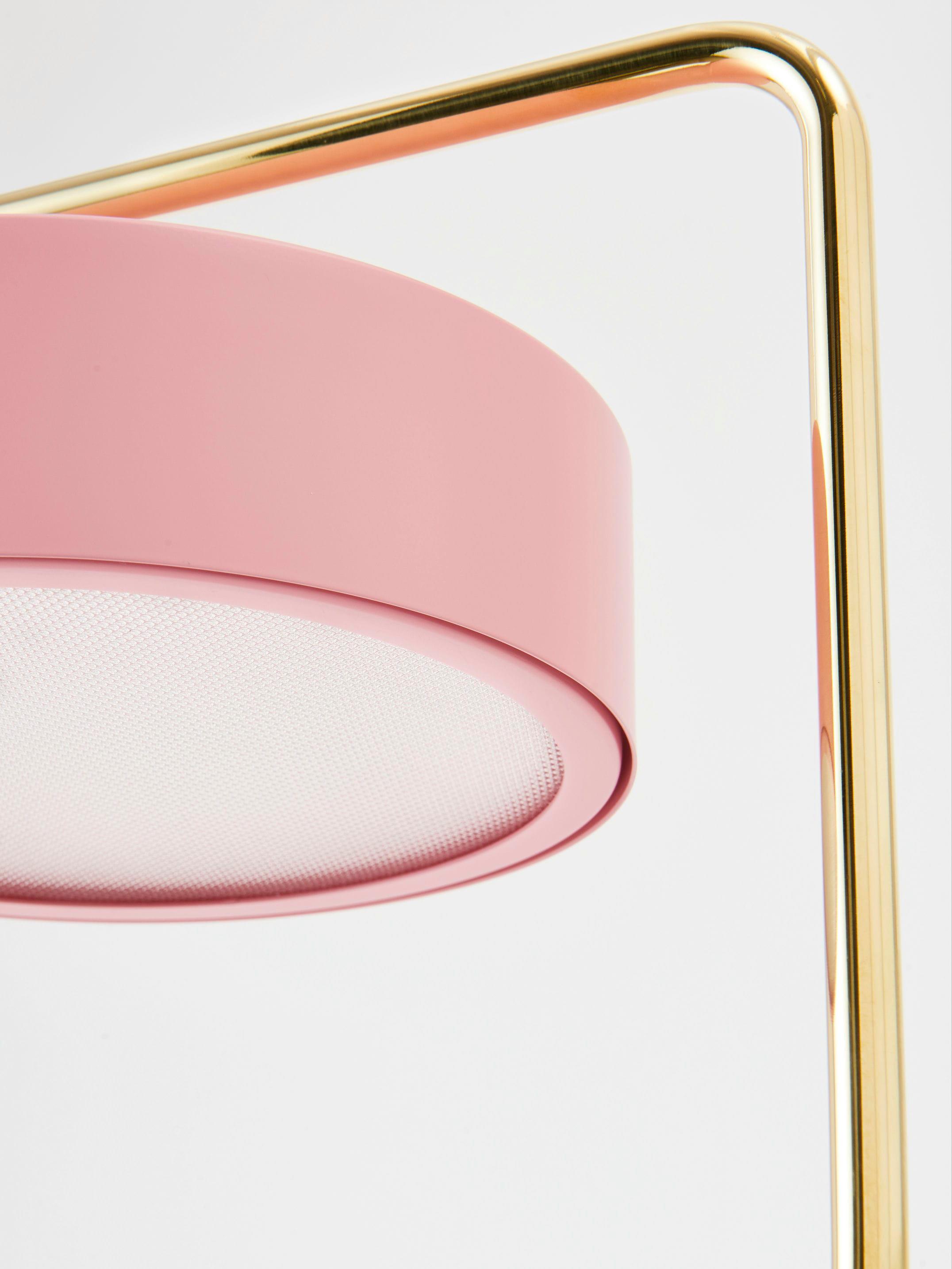 Zierliche Maschine Tischlampe hellrosa