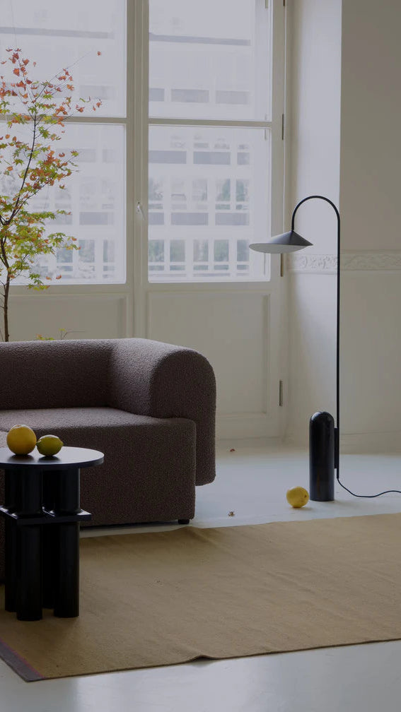 3-Seater Sofa TORI Brown Bouclé