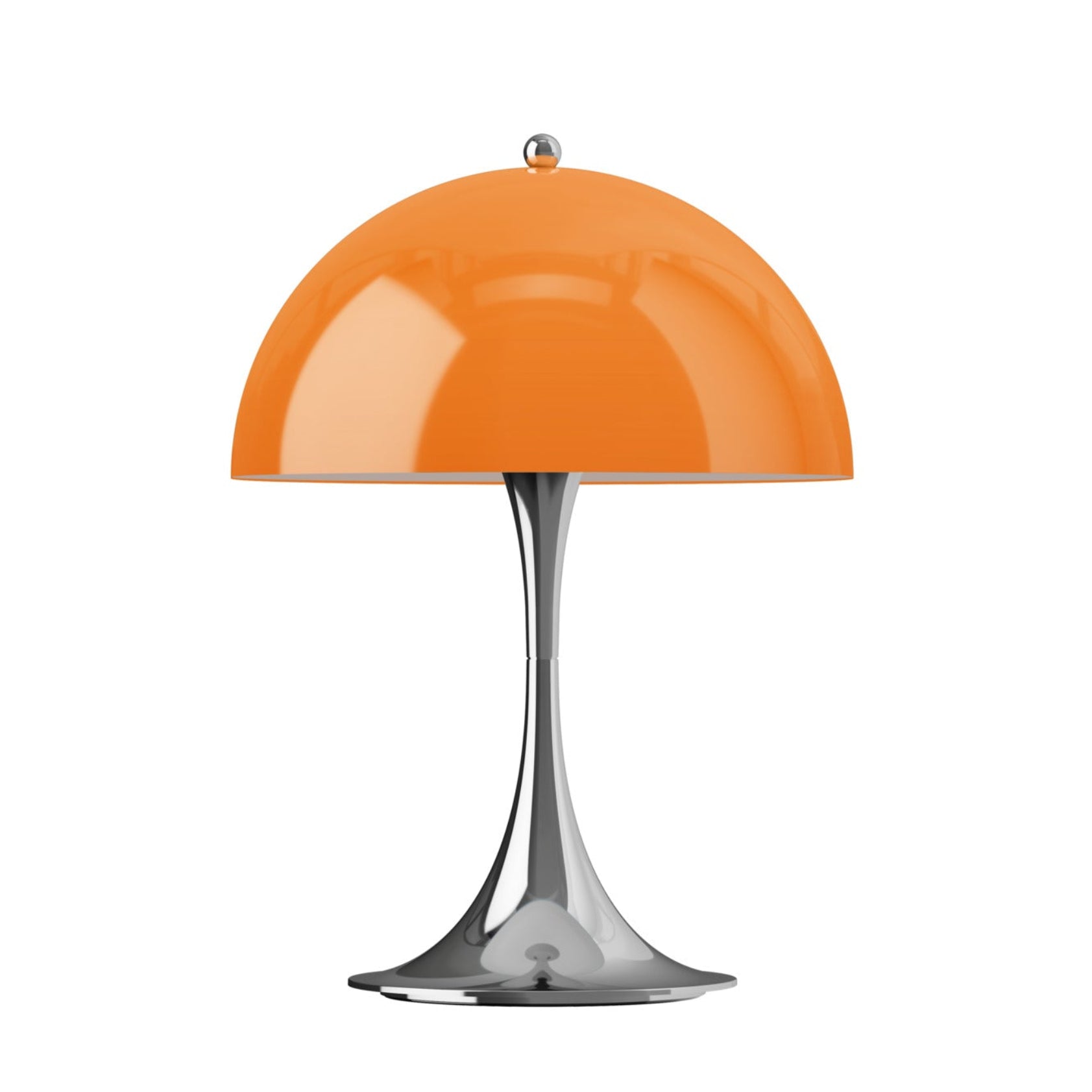 Tragbare Lampe PANTHELLA 250 orange mit verchromtem Fuß