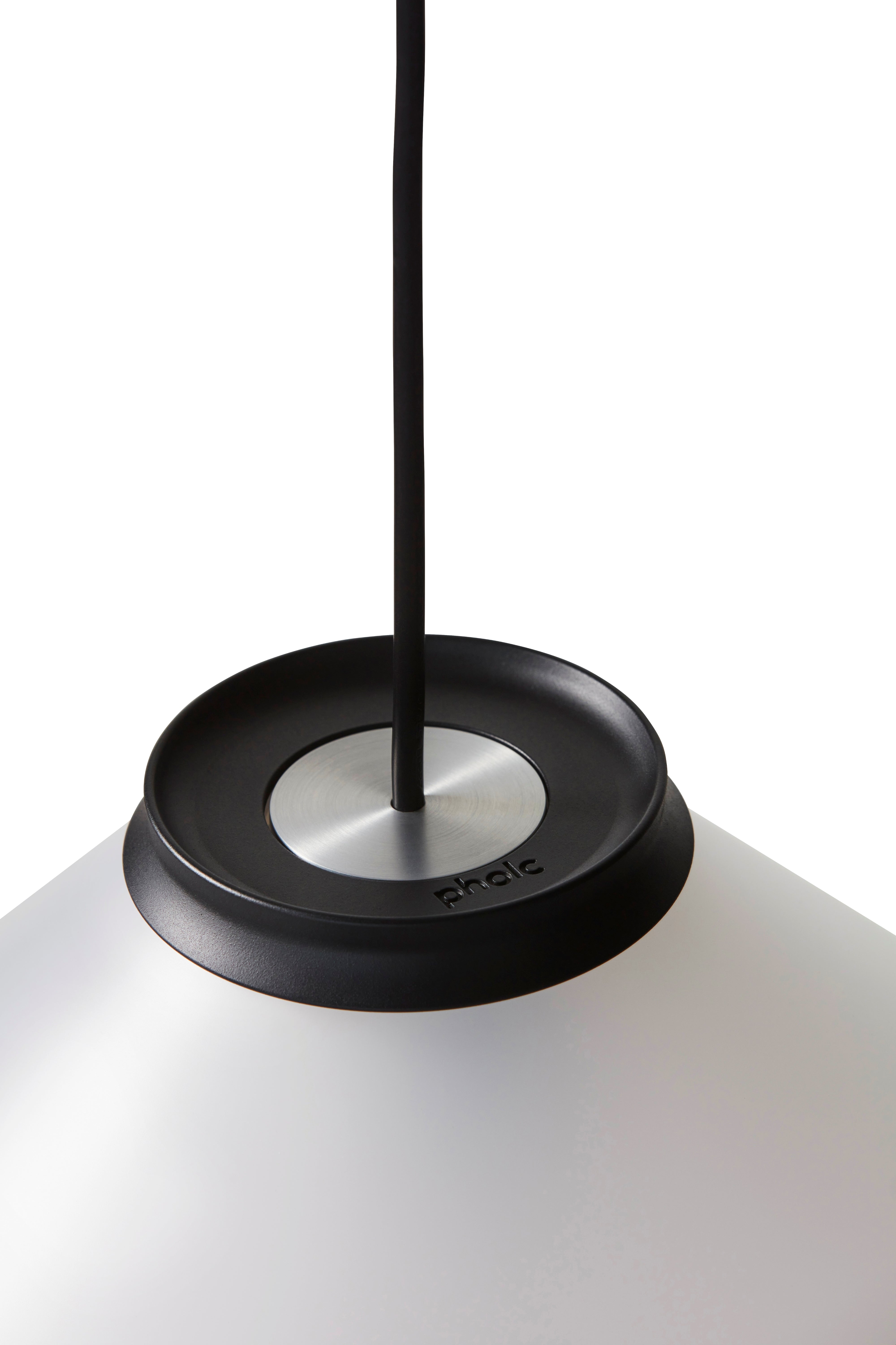 ALINE Pendant Lamp Black with White Shade
