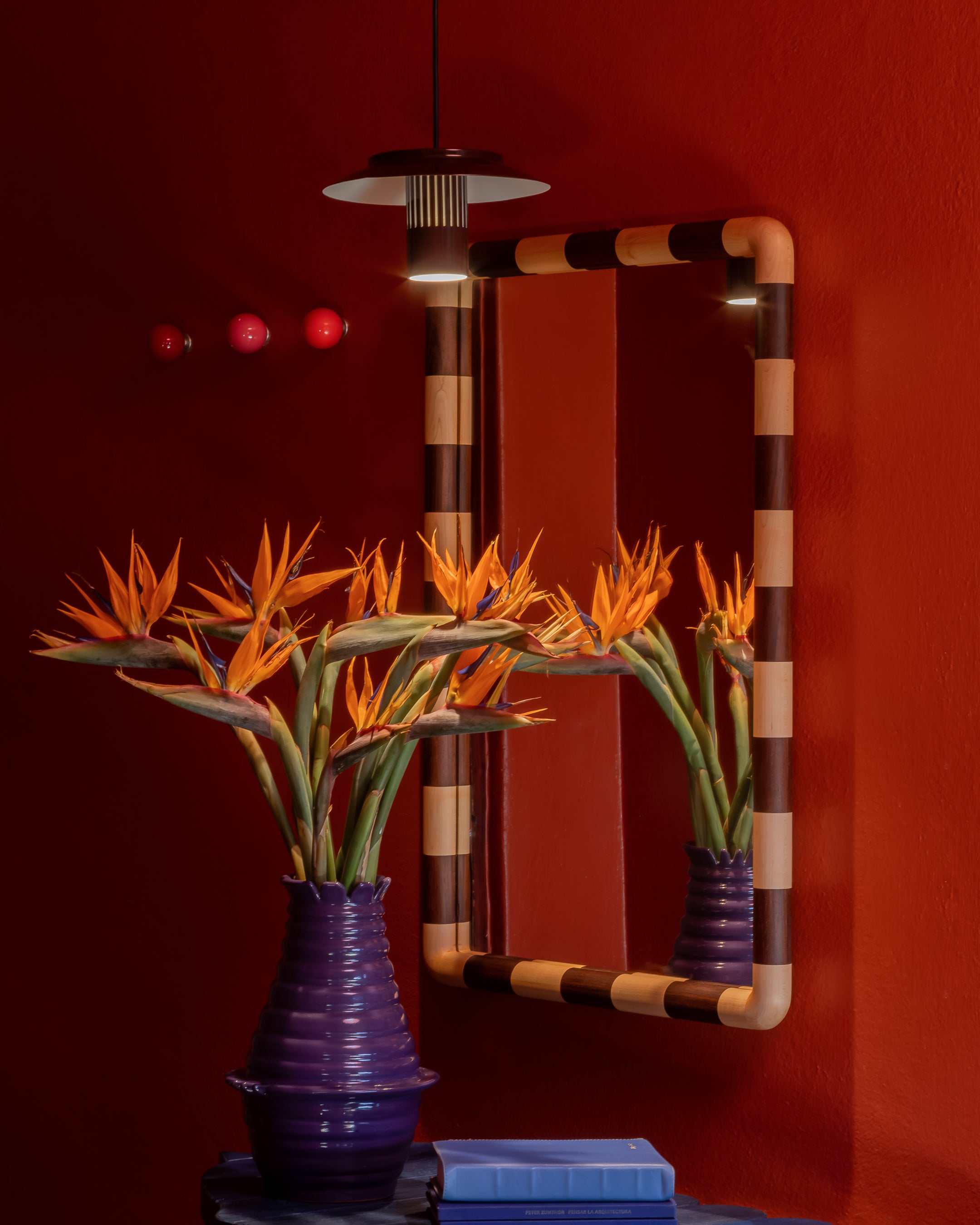 Pendelleuchte LILLE bordeaux