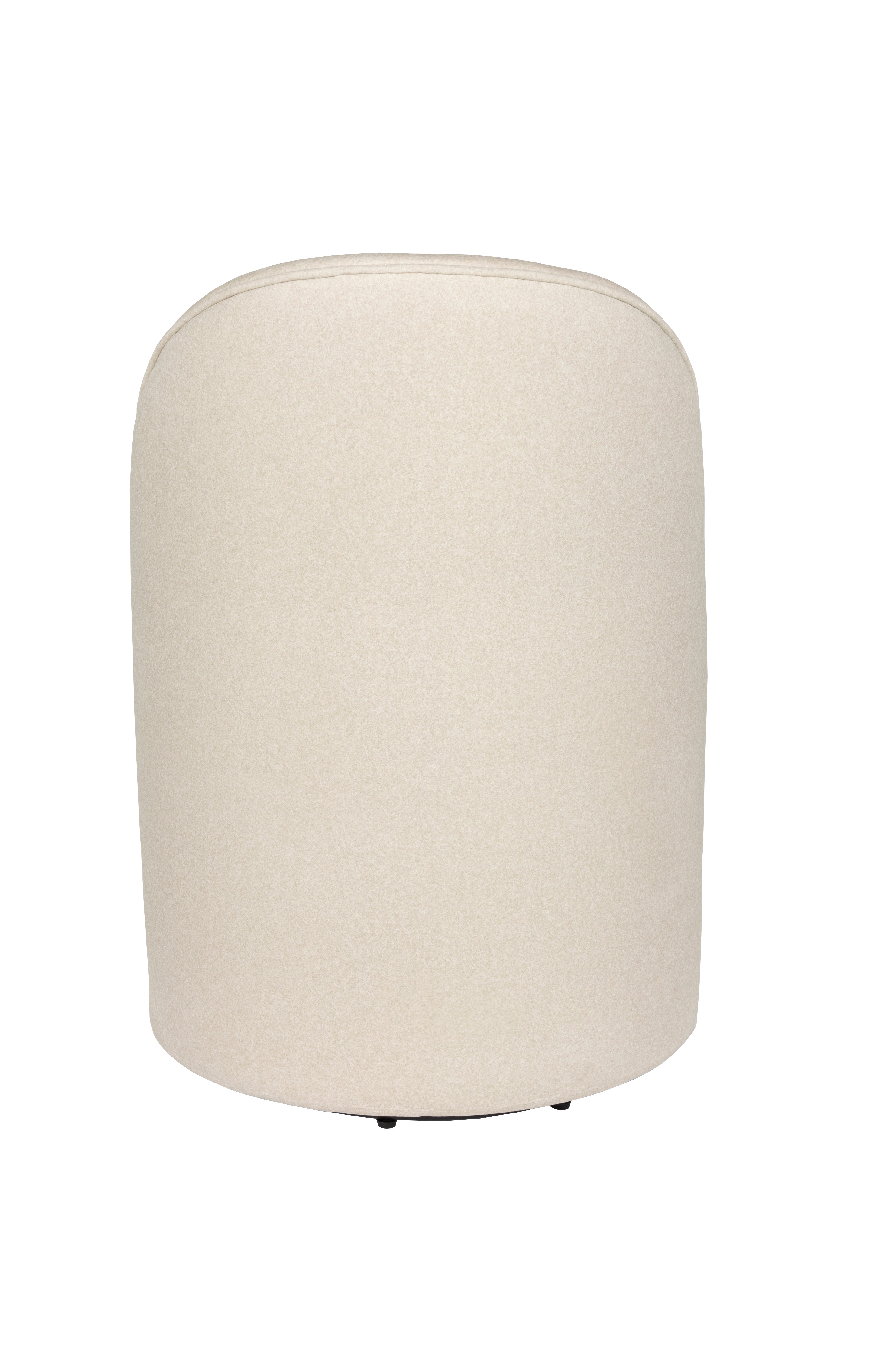 Fotel PLUSH beżowy – welur i drewno