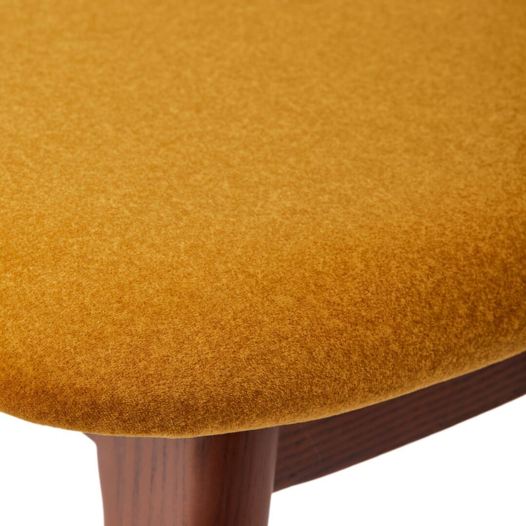 HAPPY DAYS Chair in Mustard with Wooden Base