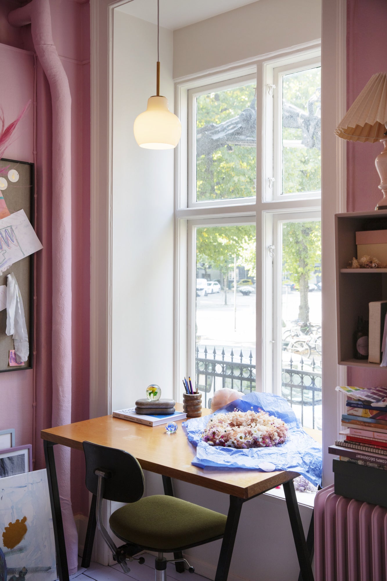 Lampa wisząca VL RING CROWN 1 biały z mosiężnym wykończeniem