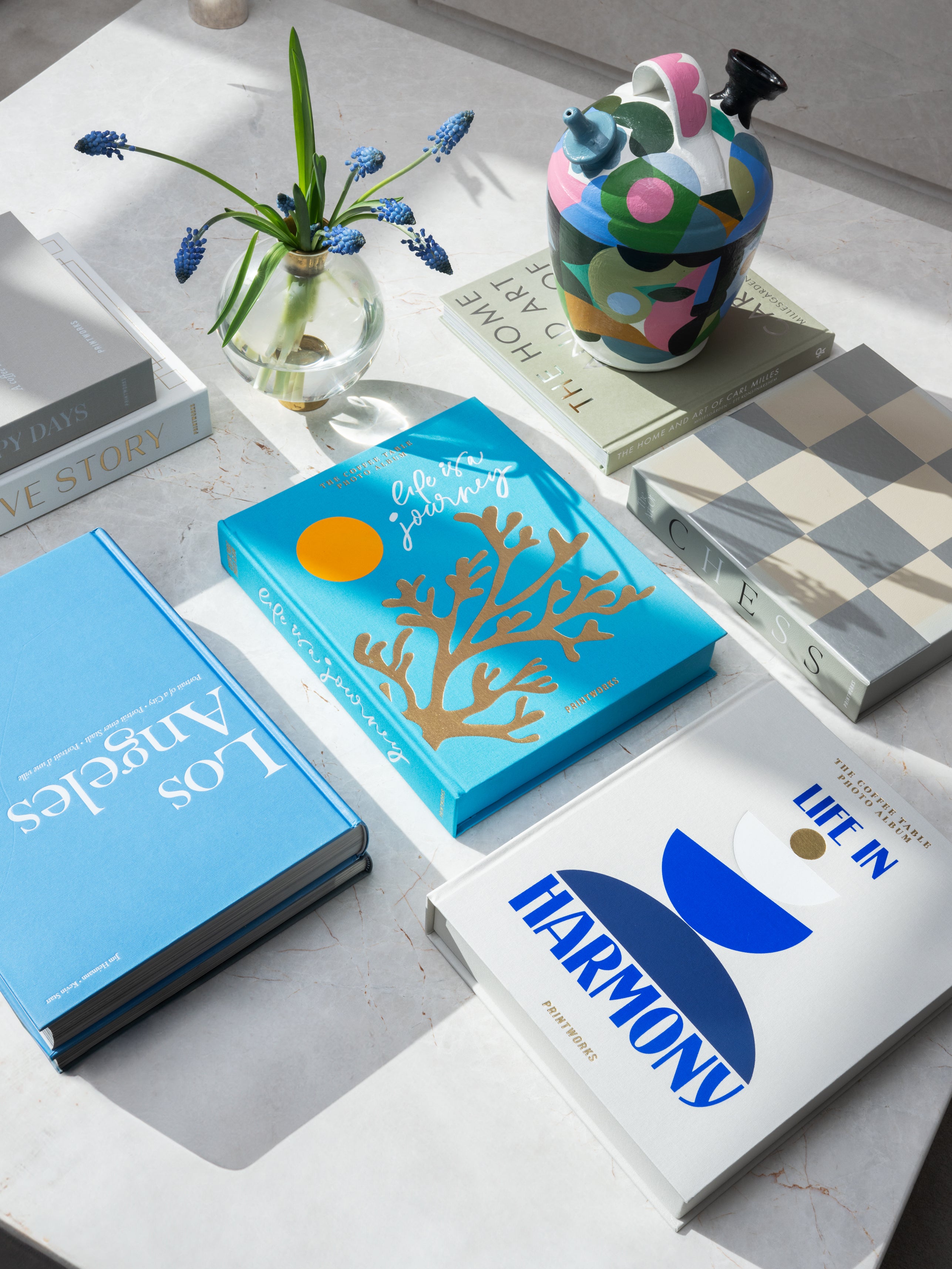 Photo Album LIFE IN HARMONY beige with blue