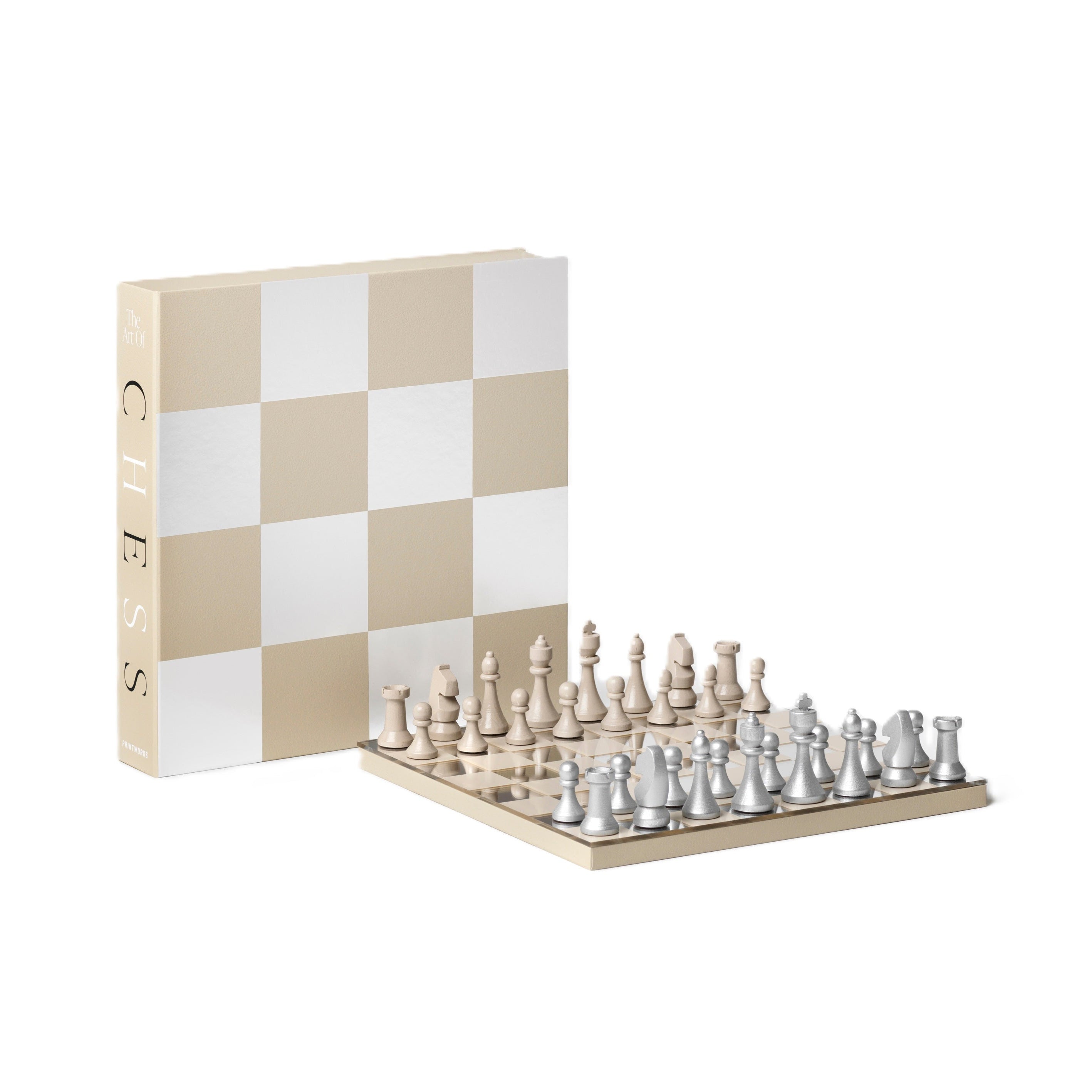 Zestaw do gry w szachy CHESS MIRROR beżowy
