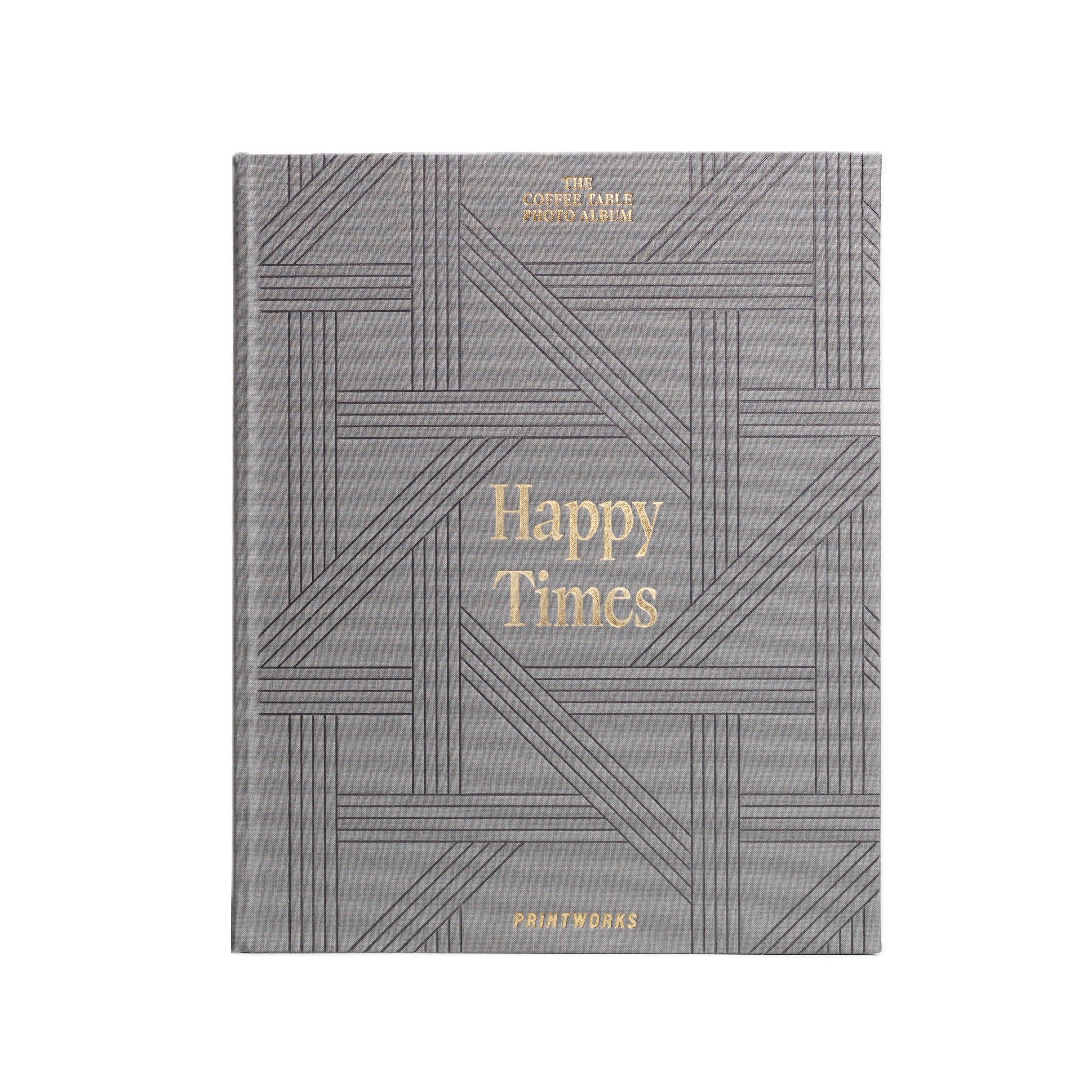 Fotoalbum HAPPY TIMES grau mit Gold