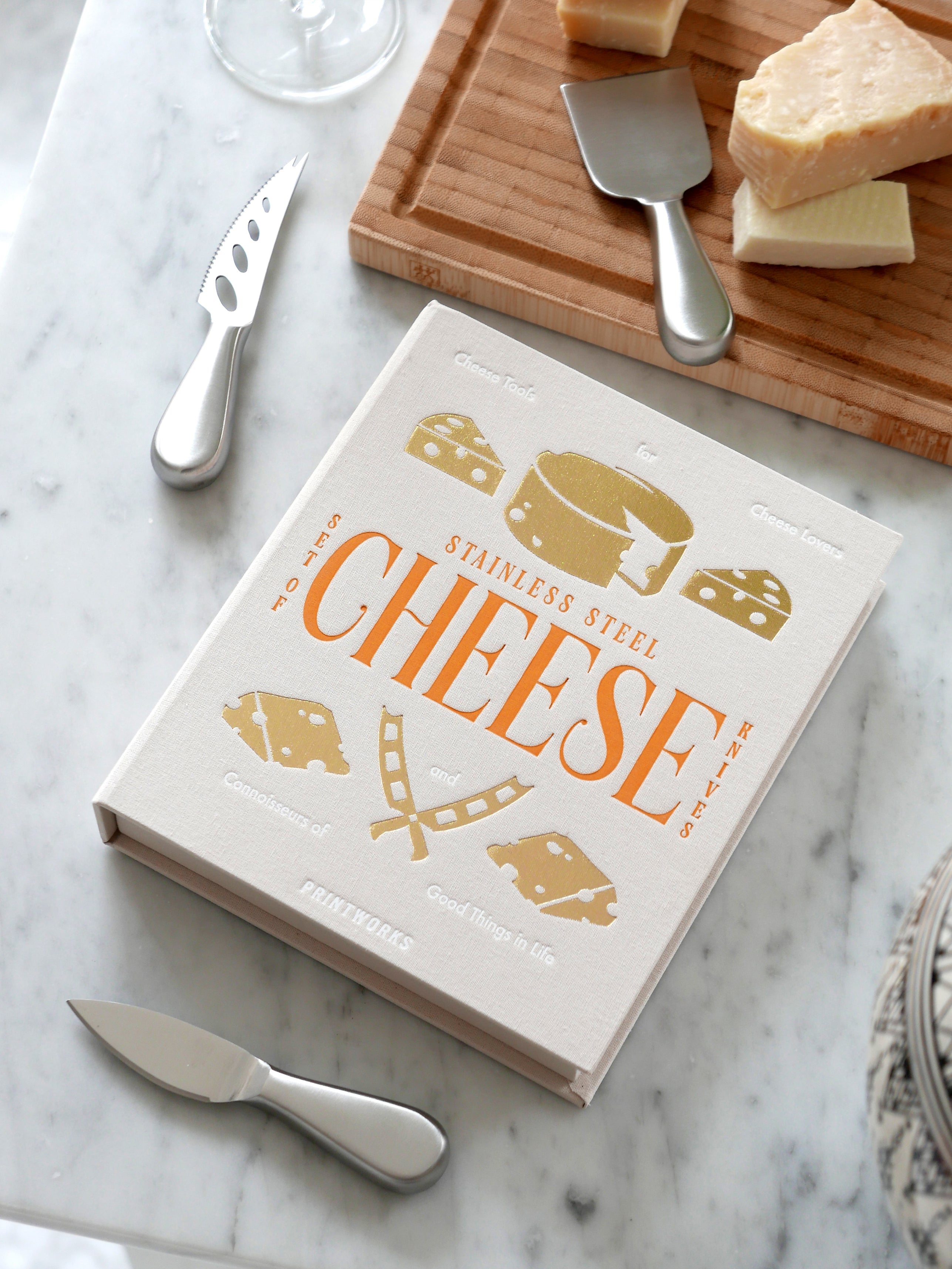 Zestaw do deski serów CHEESE TOOLS beżowy