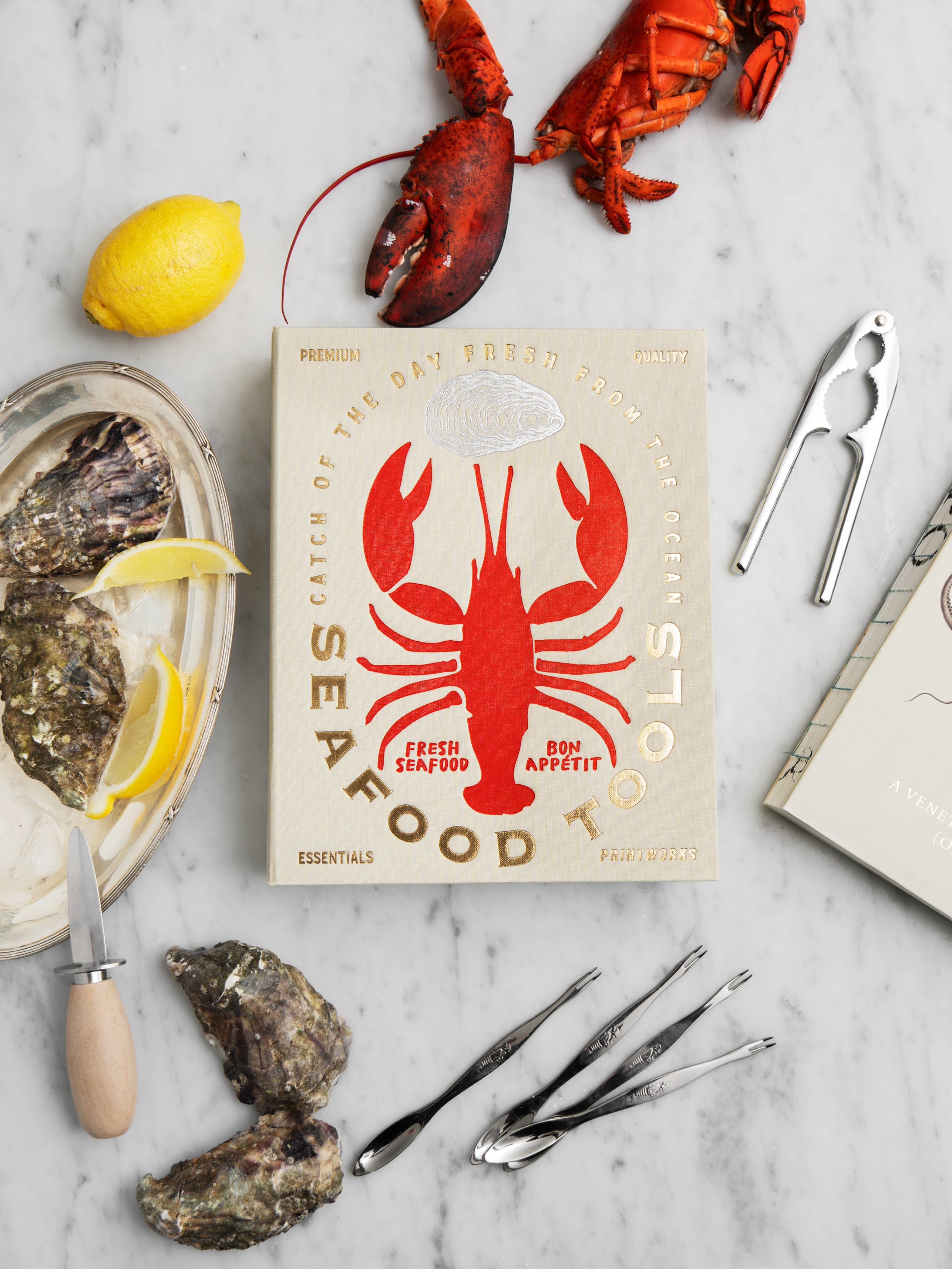 Zestaw do owoców morza SEAFOOD TOOLS beżowy
