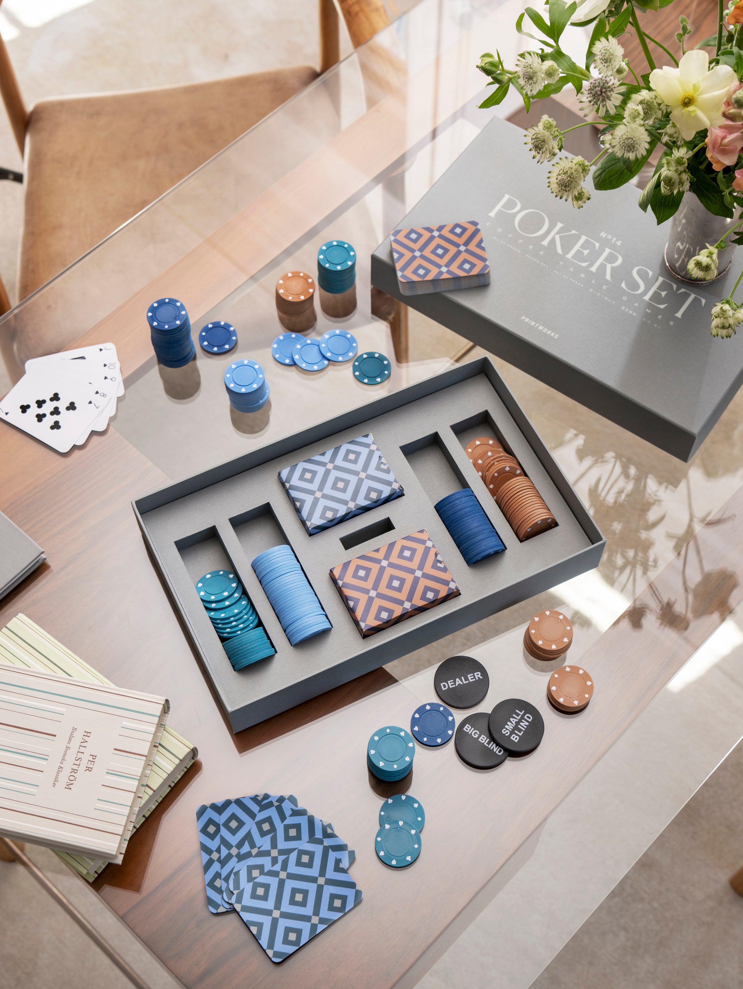 Poker Set grau