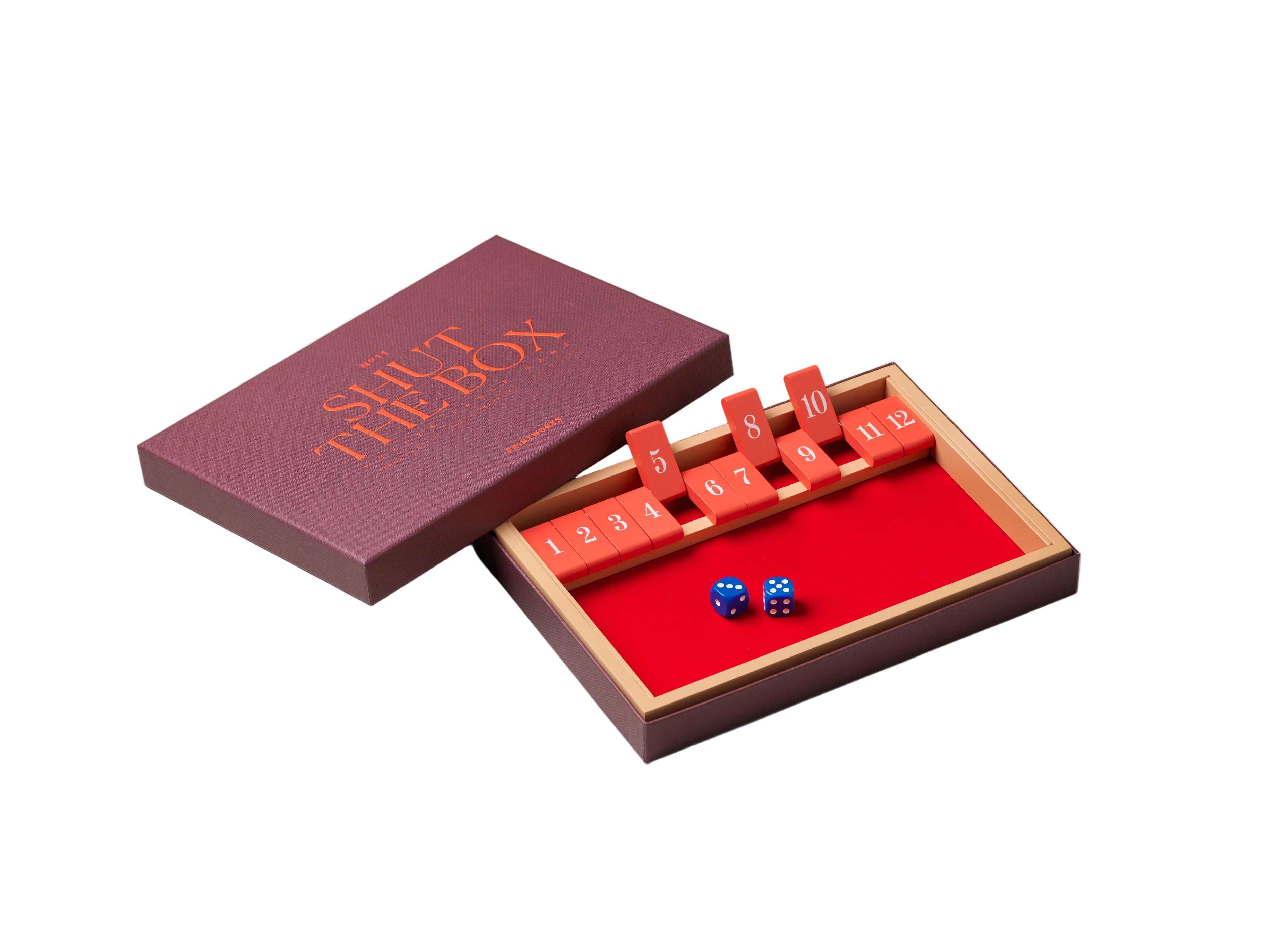 Gra planszowa SHUT THE BOX bordowy