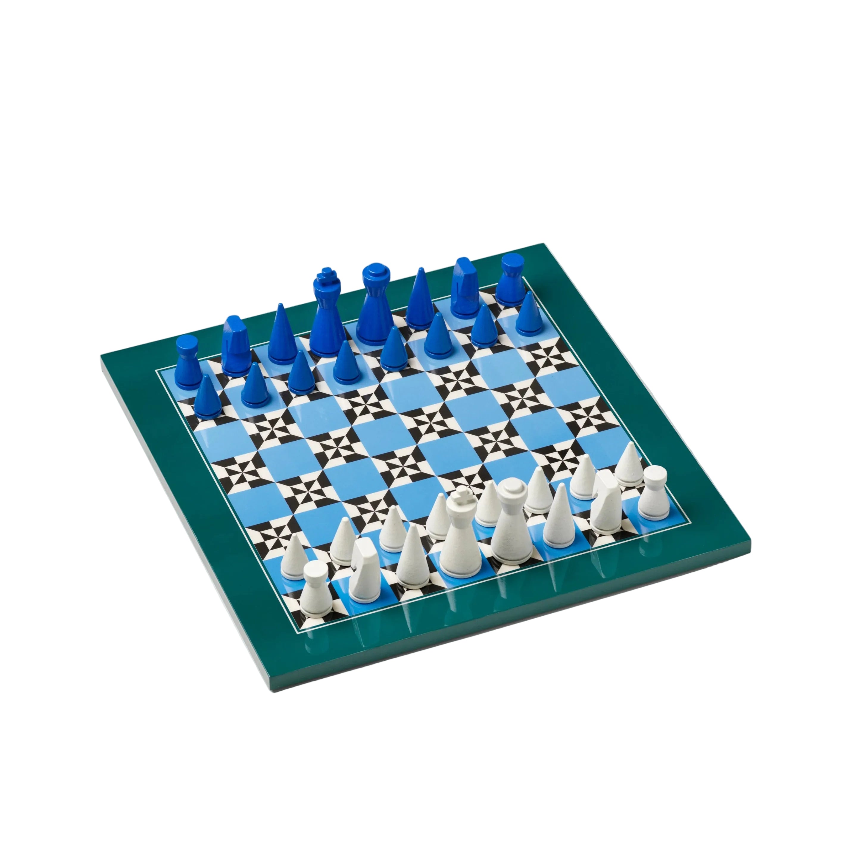 Schachspiel LACQUERED CHESS POSEIDON blau