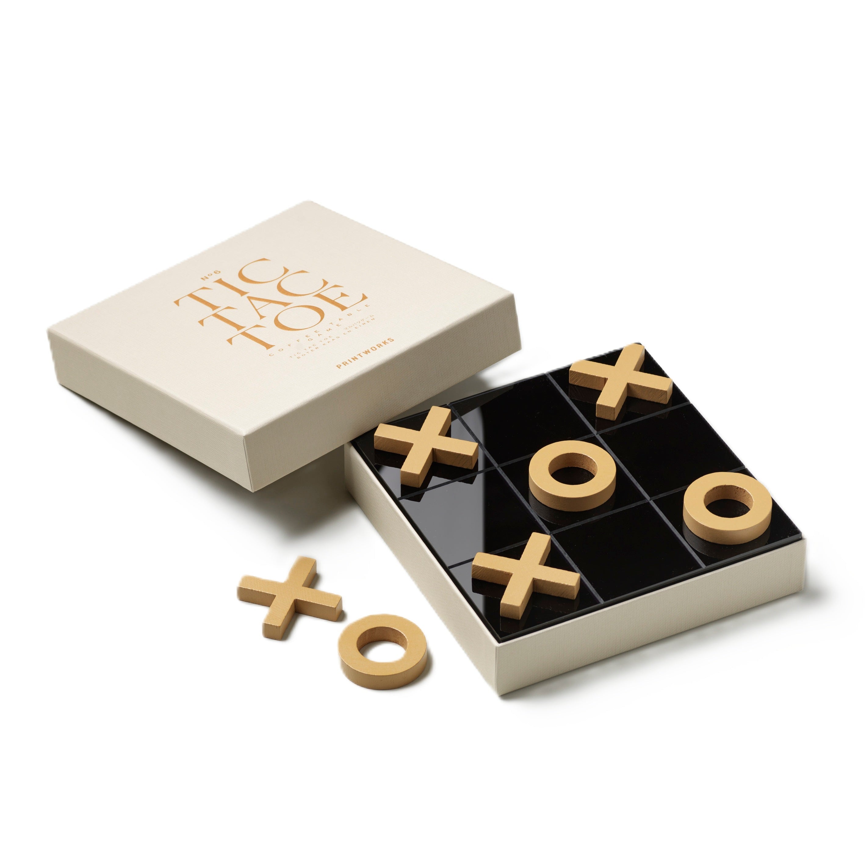 Beige Tic Tac Toe with Black