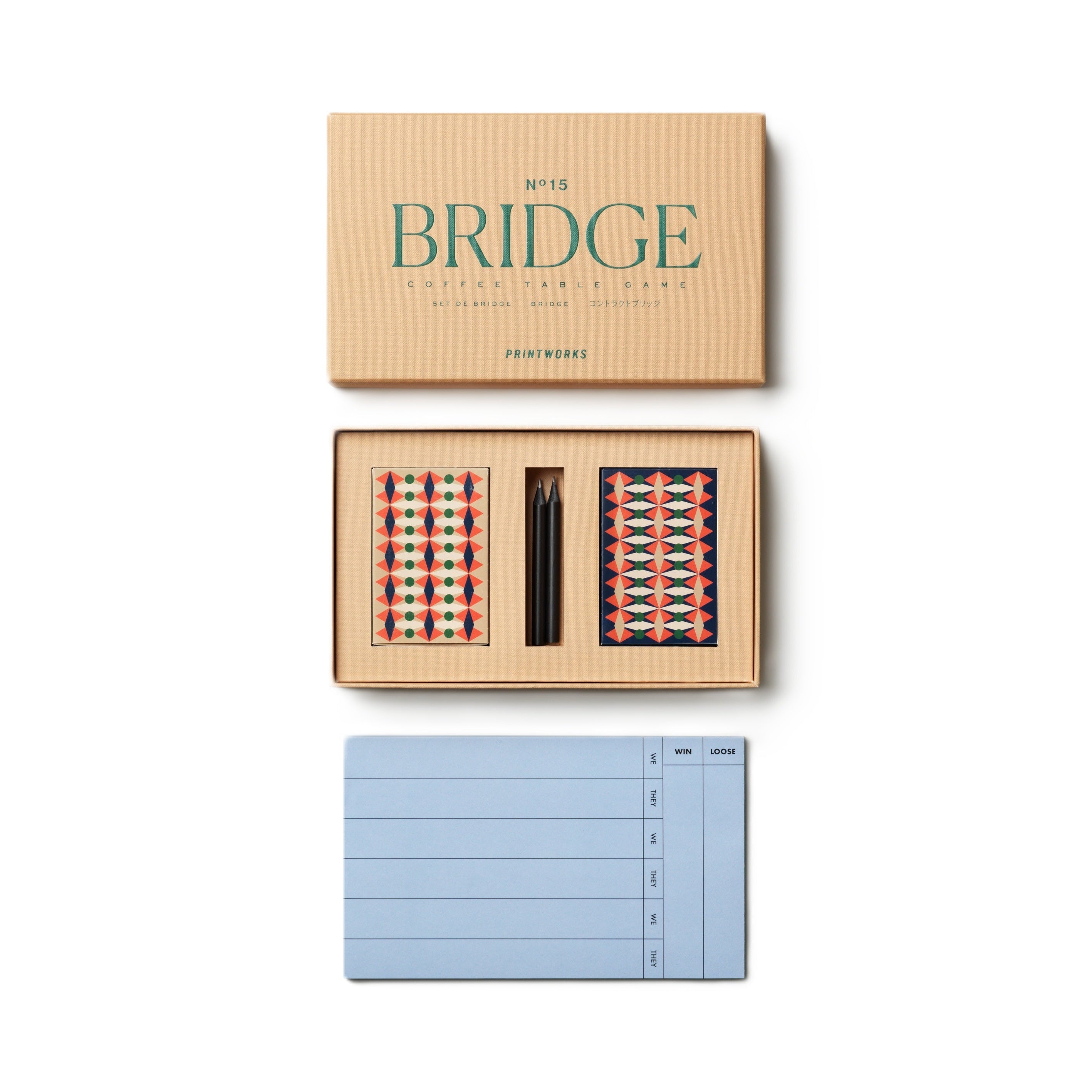 Bridge Set Card Game Brown