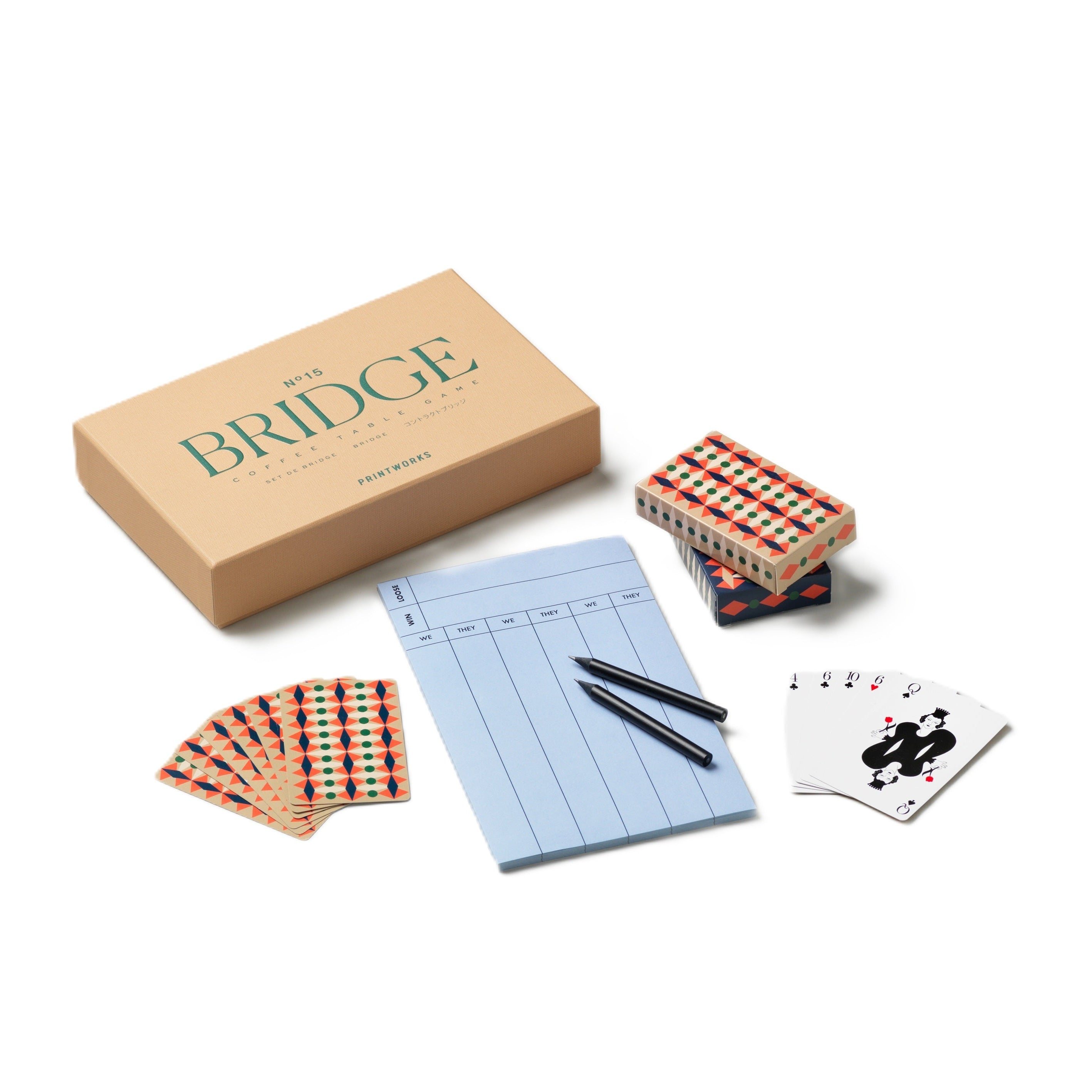 Bridge Set Card Game Brown