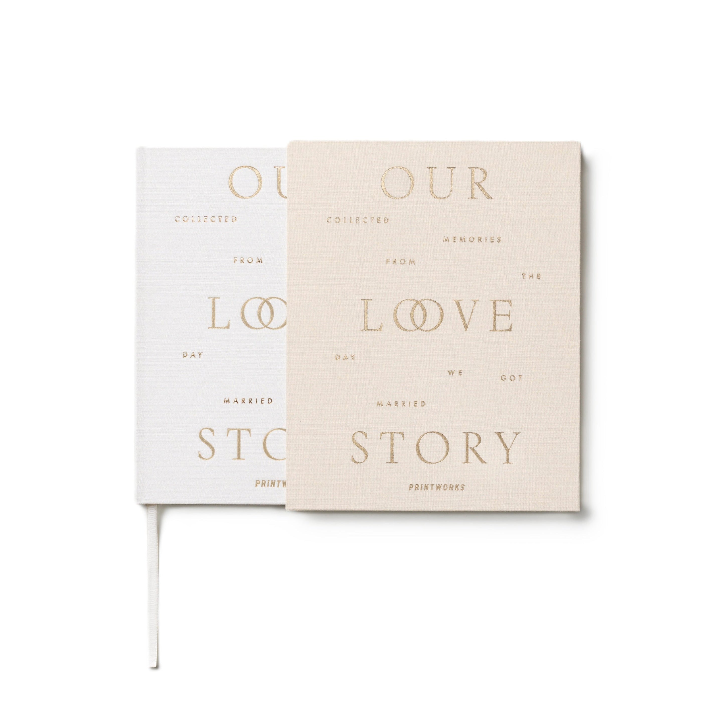 Hochzeitsjournal OUR LOVE STORY beige mit Weiß
