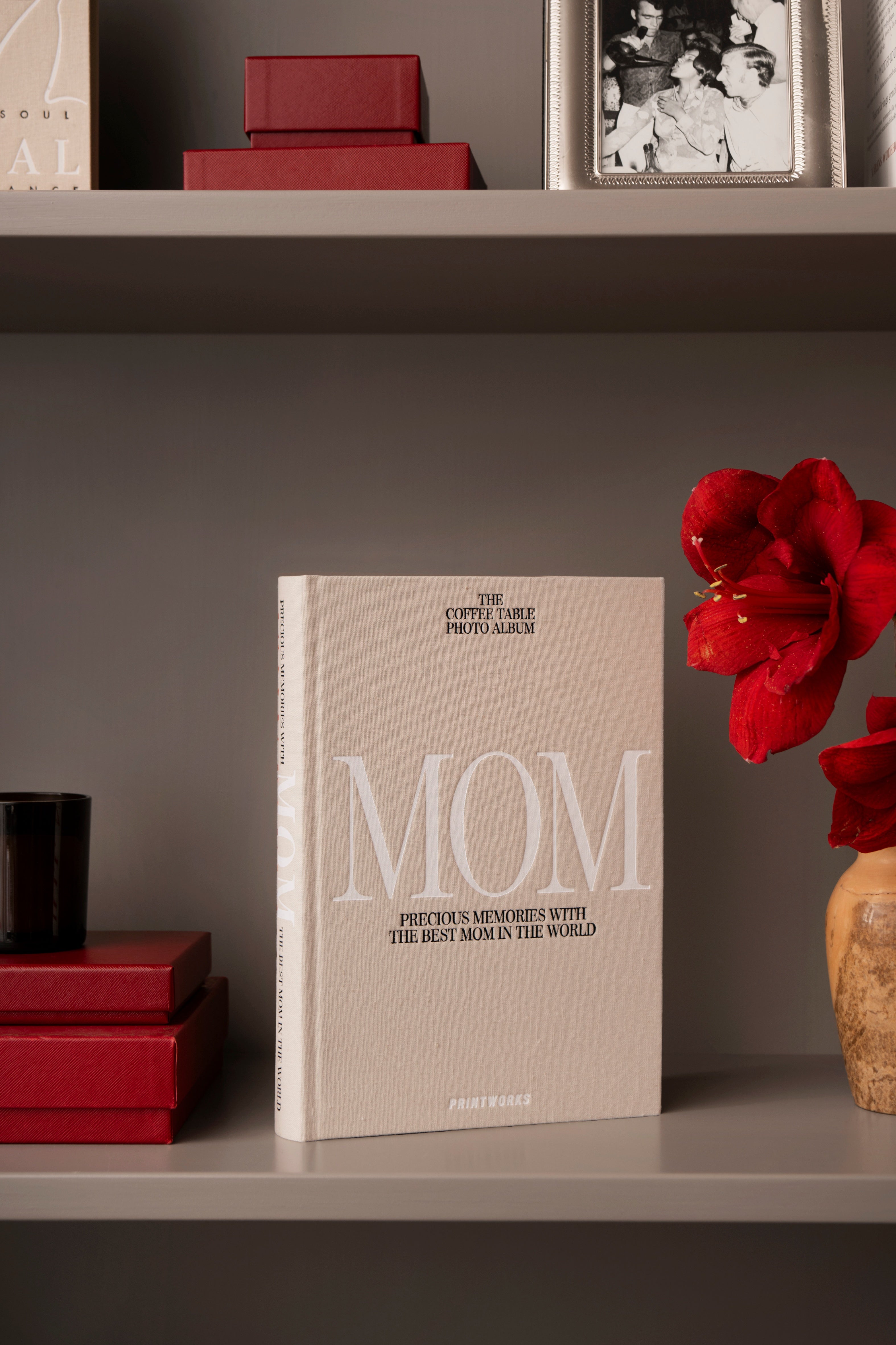 Fotoalbum MOM beige mit Weiß