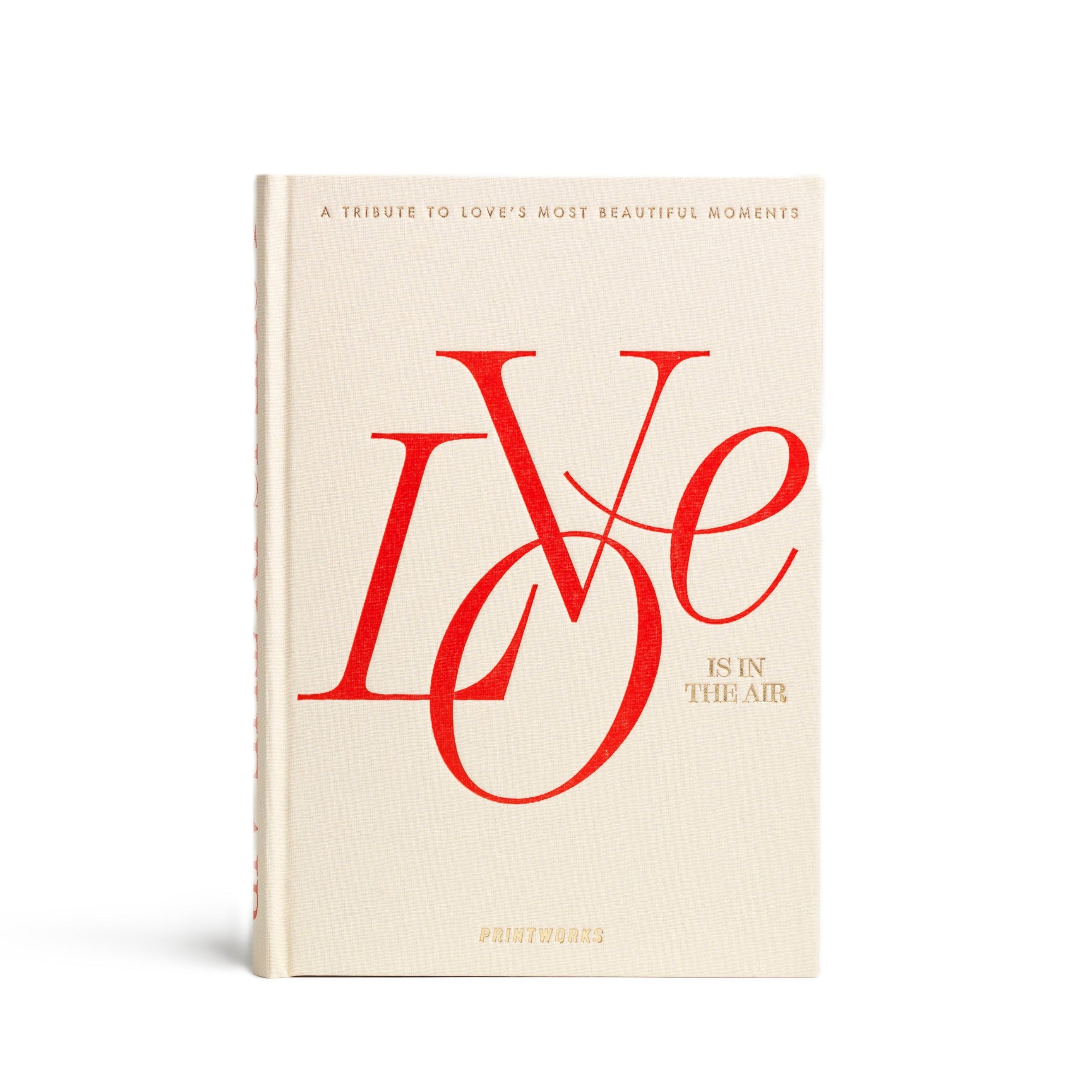 Fotoalbum LOVE IS IN THE AIR beige mit Rot