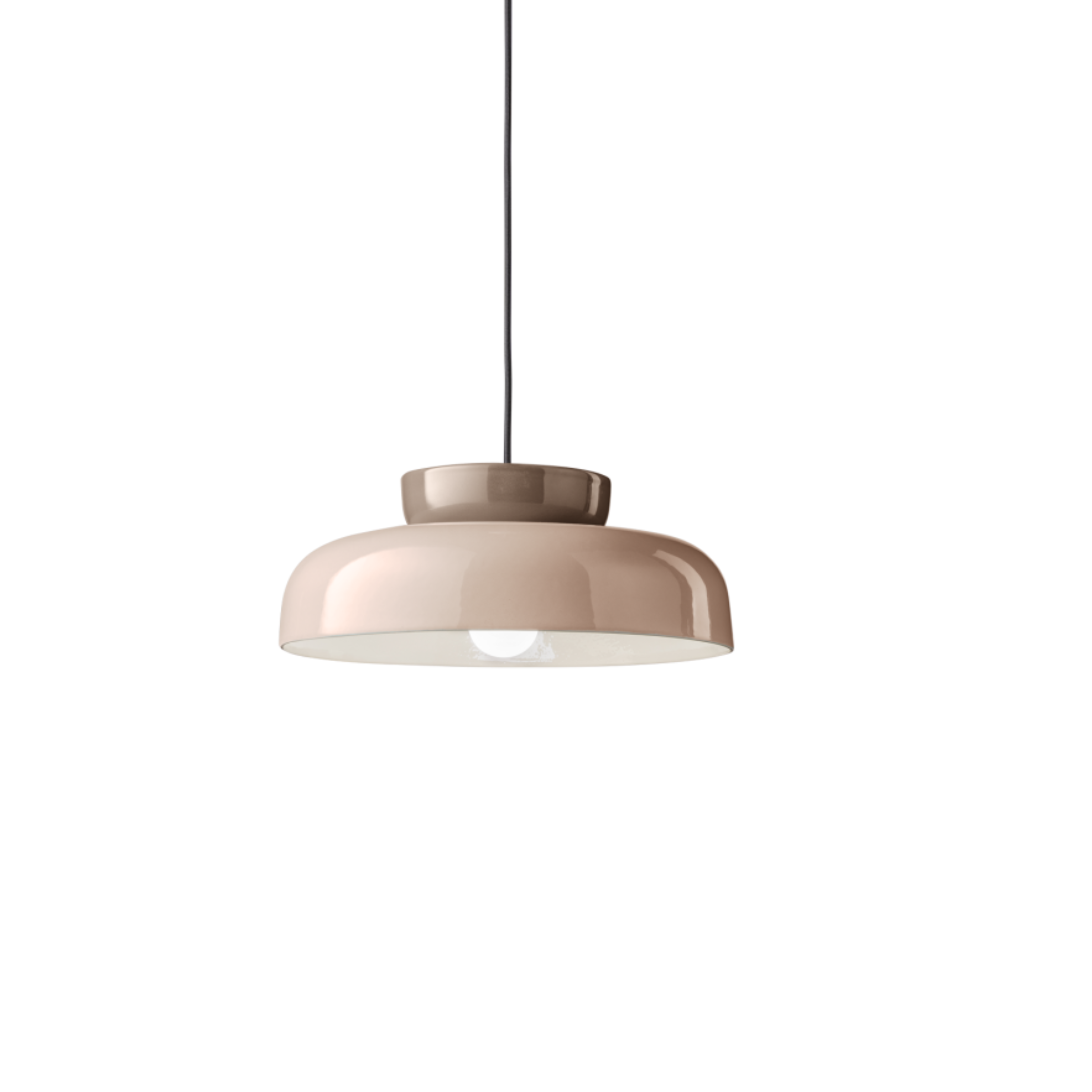 Lampa wisząca ceramiczna MARACANÀ beżowy z mokka